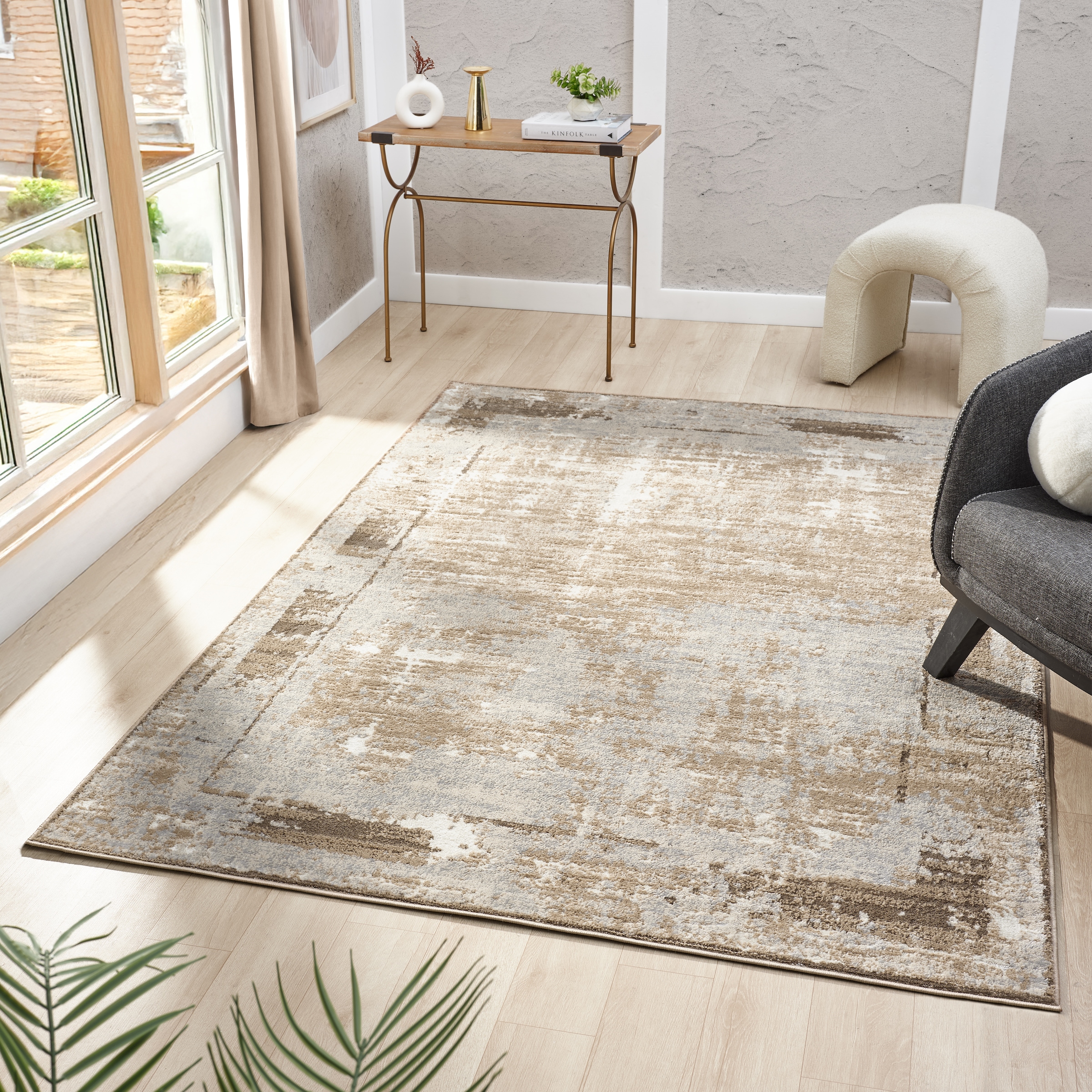 my home Tapis »Hamsa« Rectangulaire 9 mm Höhe dezenter Glanz, Schrumpf-Garn-Effekt, im Vintage-Look, dichte Qualität