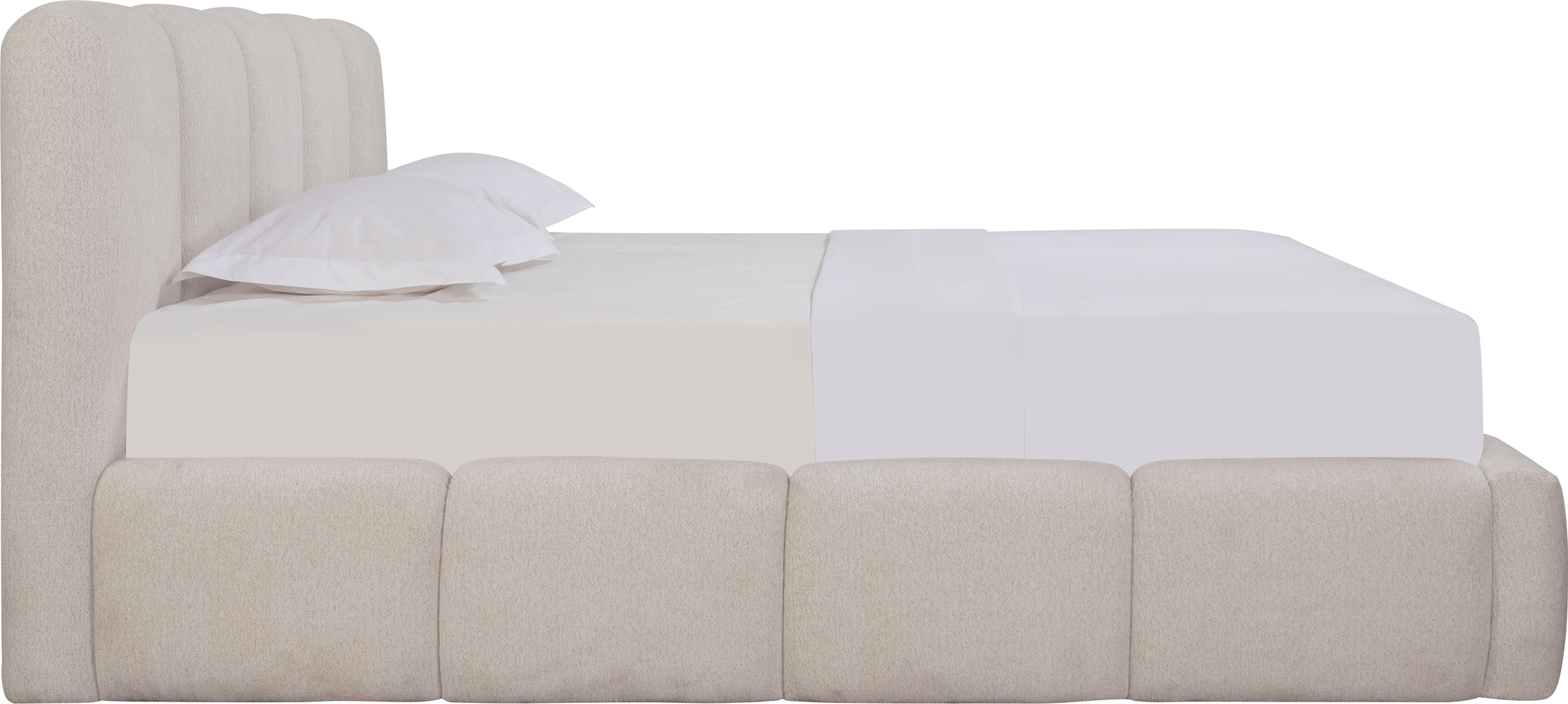 Home affaire Polsterbett »MERLINDA in der Breite 180cm, inkl. Lattenrost und Bettkasten« gepolstertes Kopfteil und Rahmen, Bezug im Chenillecharakter