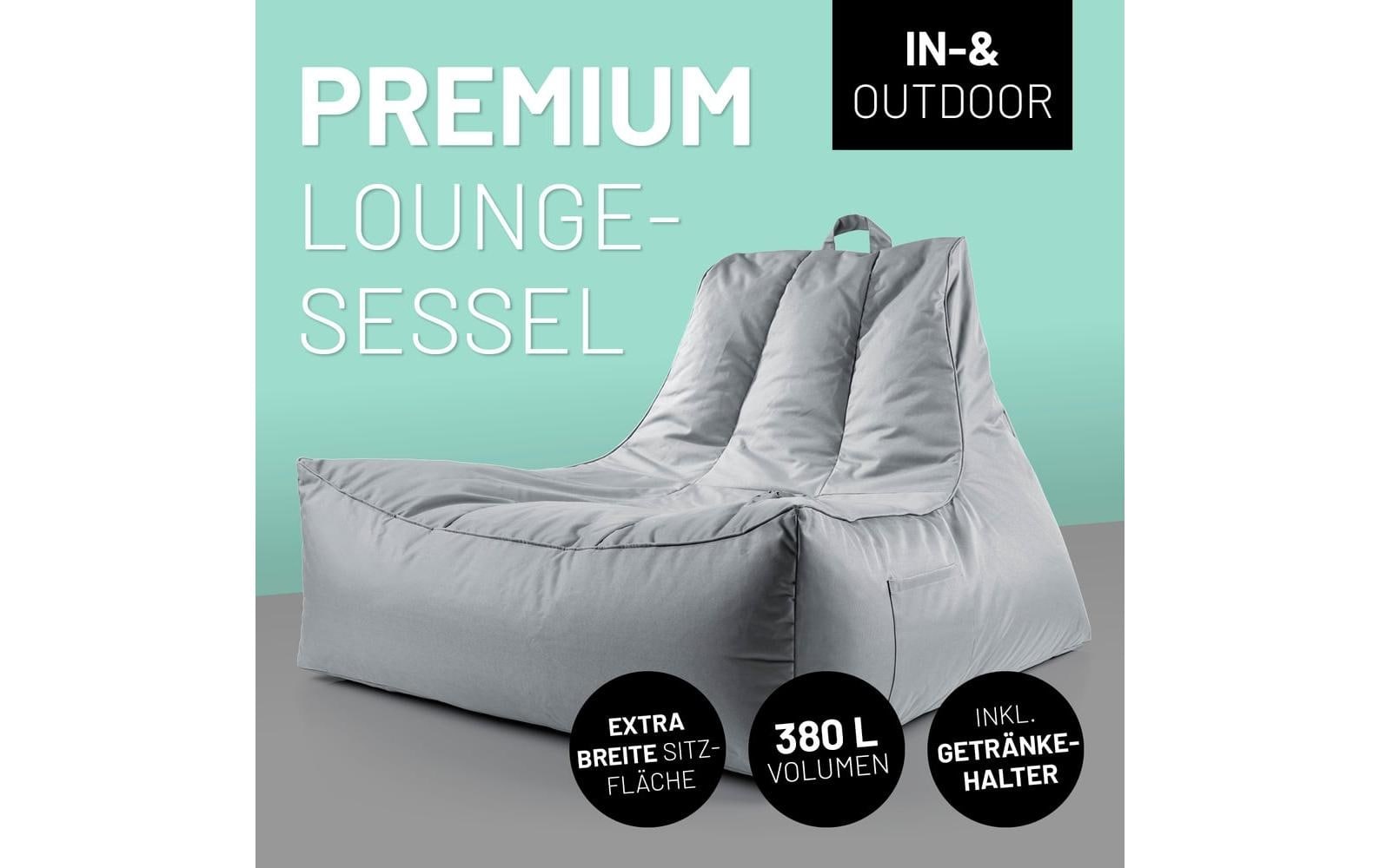 Lumaland Pouf »Lounge mit Flaschenhalter 380 l«