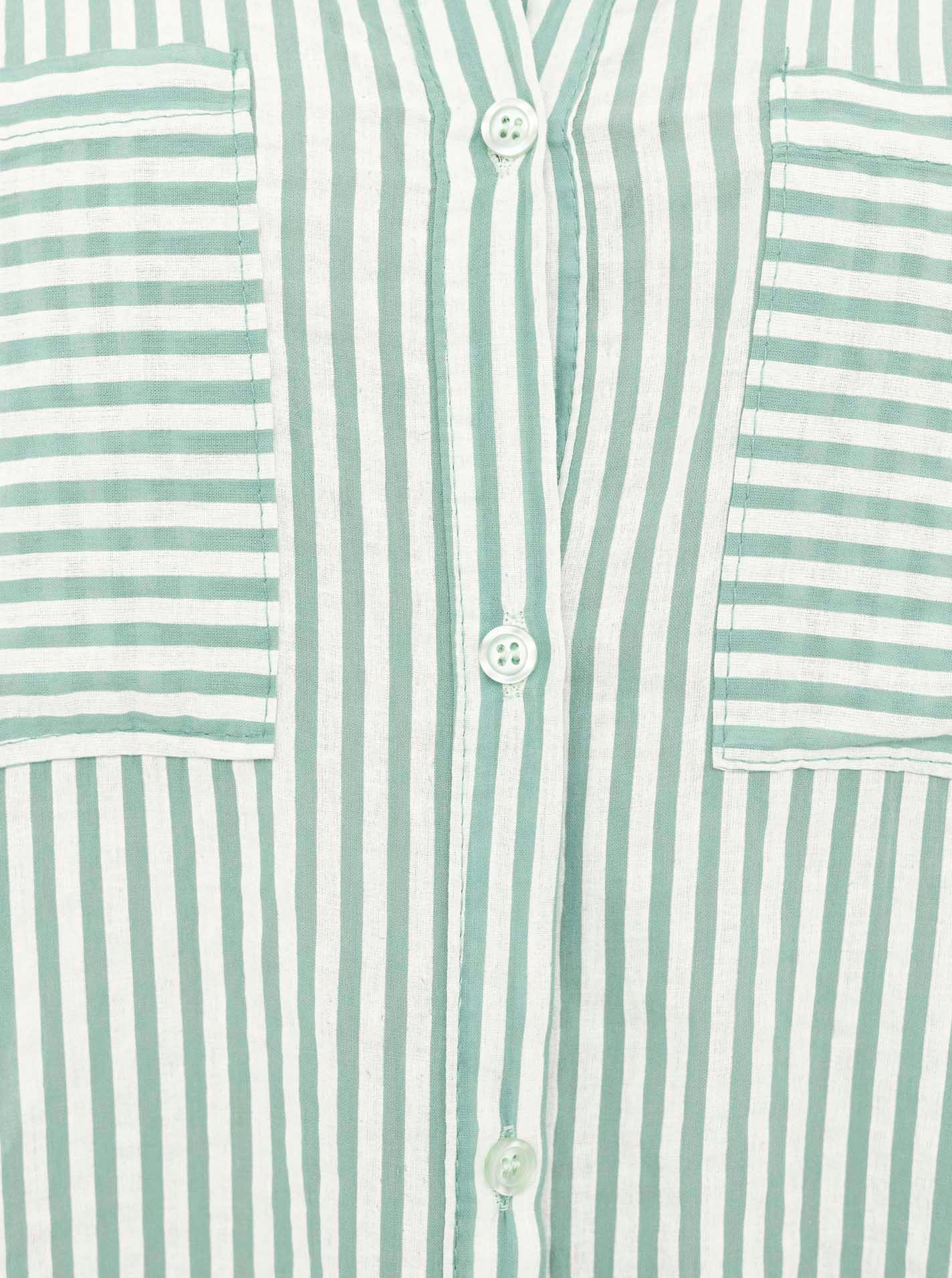 Zwillingsherz Chemisier long »"Kida"« taille unique, rayures, patte de boutonnage, poches poitrine, manches 3/4