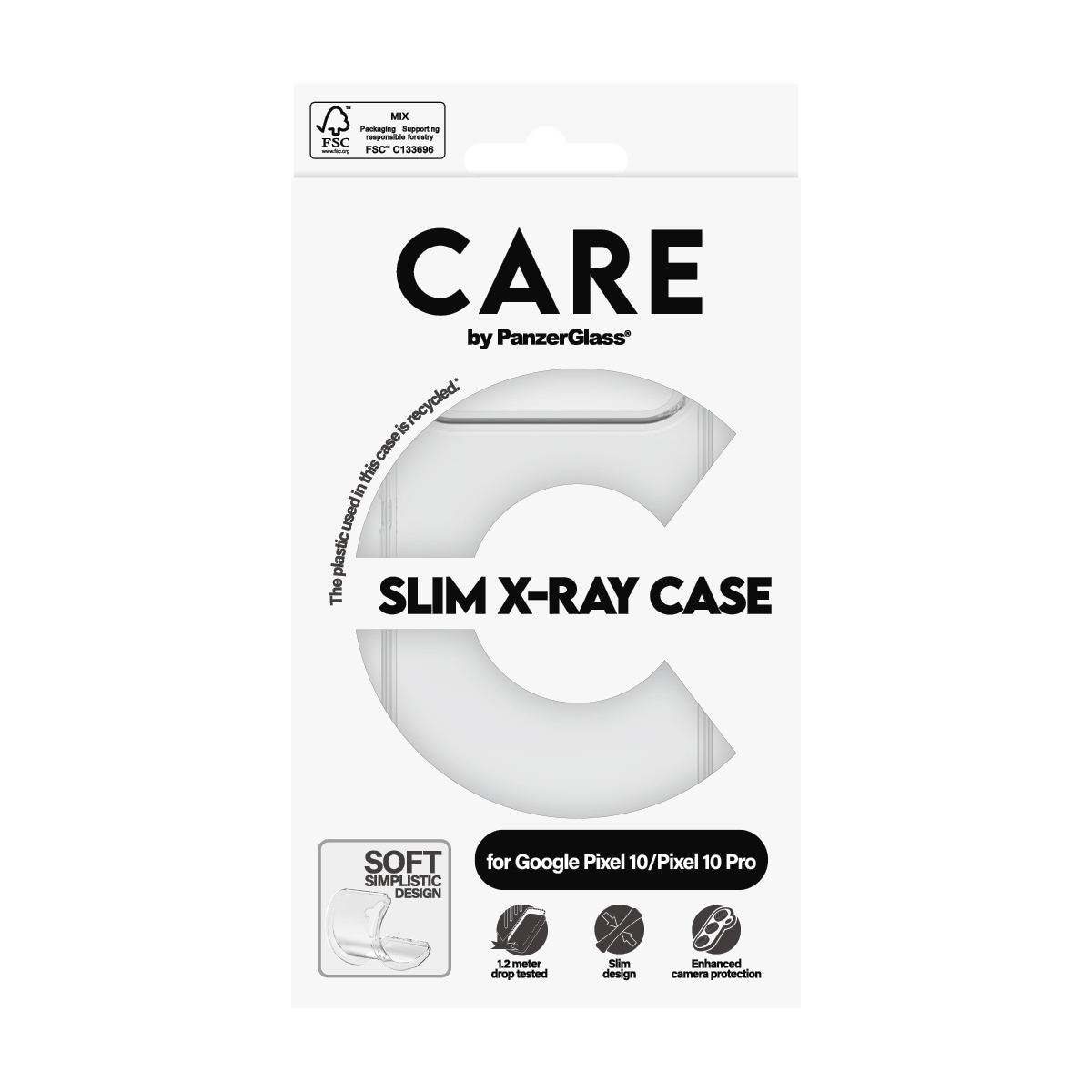CARE by PanzerGlass Housse pour téléphone portable »Slim X-Ray Case für Google Pixel 10/10 Pro« Backcover, Schutzhülle, Handyschutzhülle, Case, Schutzcase, stossfest