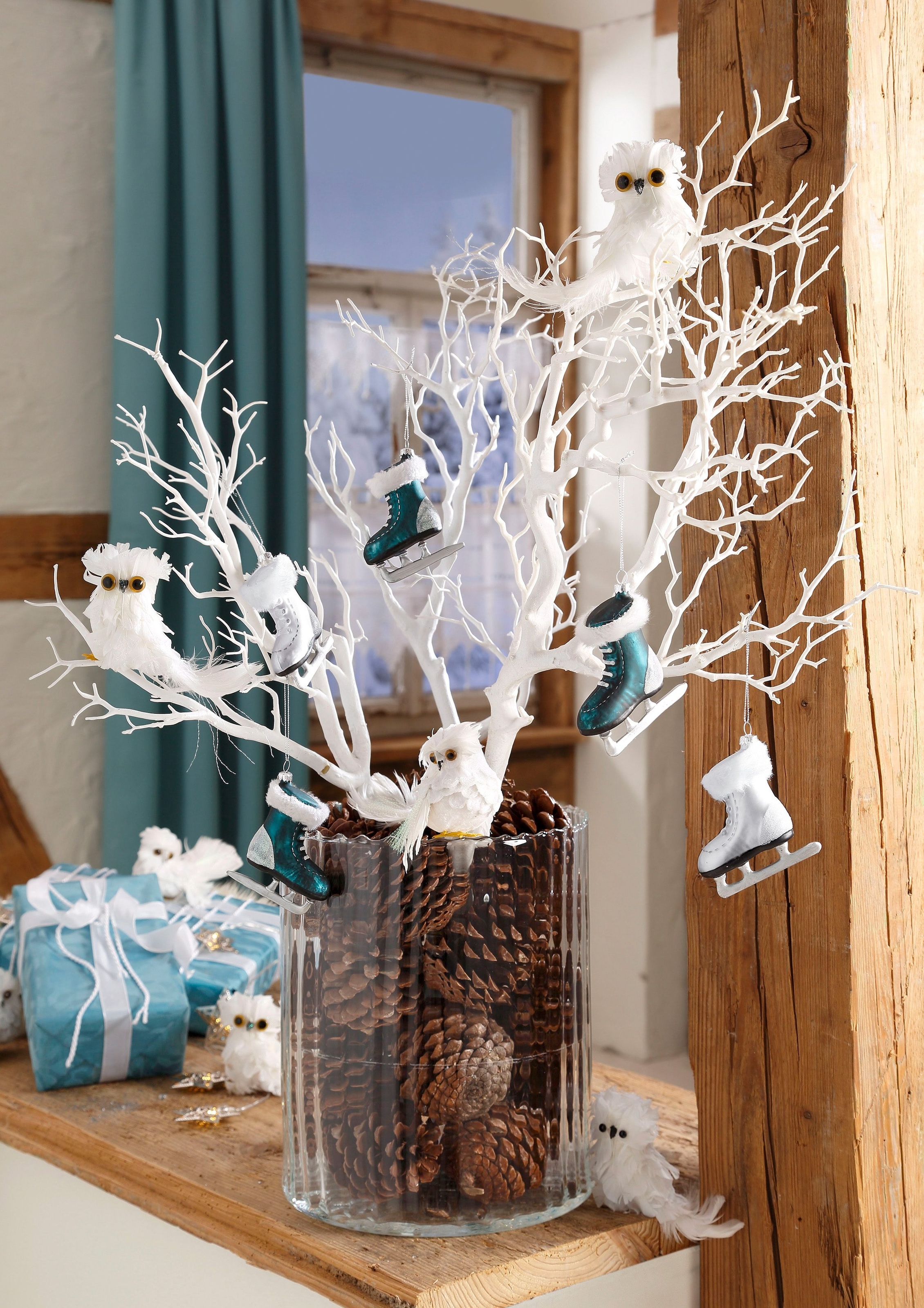 my home Winterliche Kunstpflanze »Weihnachtsdeko« Deko-Ast