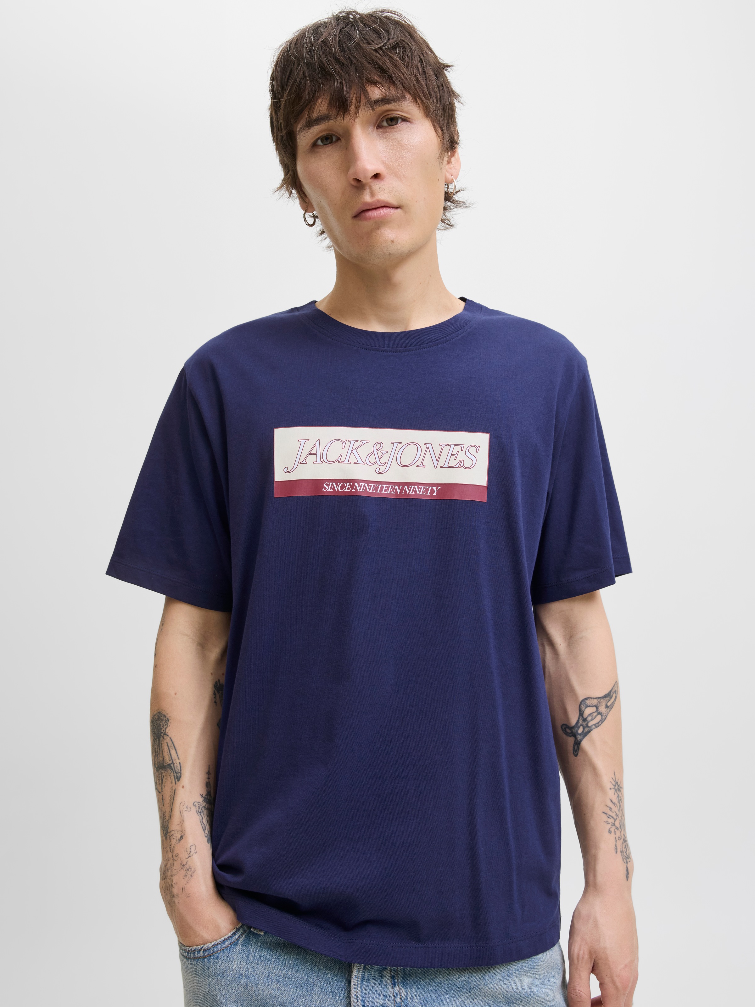Jack & Jones T-Shirt »JORINWOOD BLOCK BRANDING TEE SS CN«
