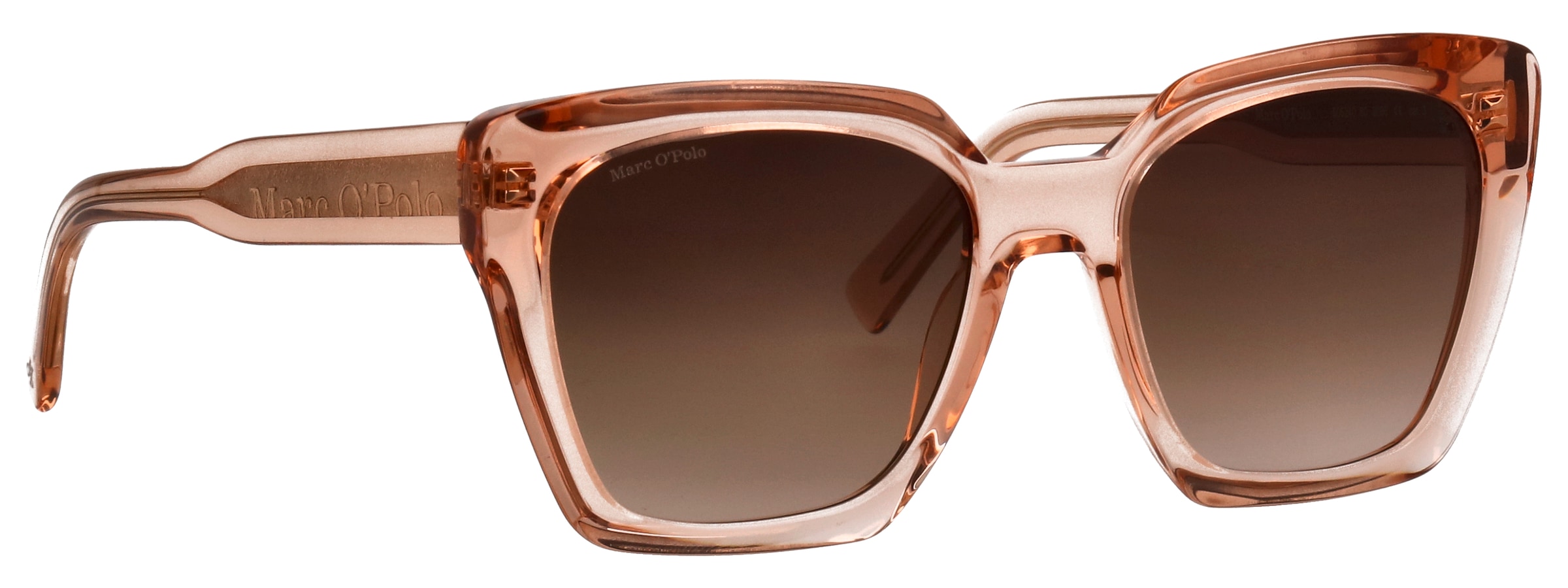 Marc O'Polo Lunettes de soleil »Modell 506240« Form Butterfly, Logoschriftzug auf Bügel, Kunststofffassung