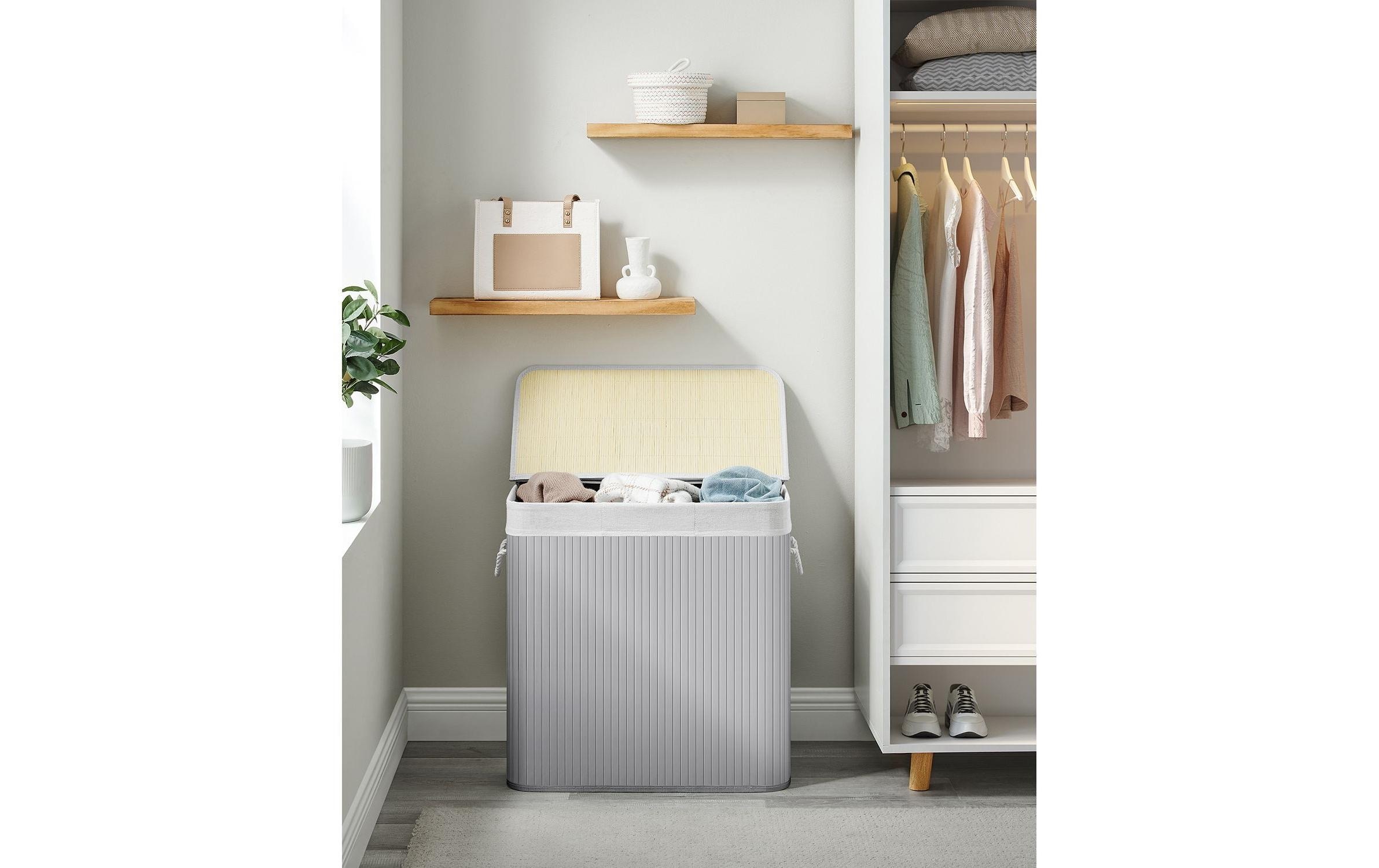 SONGMICS Wäschekorb »faltbar mit 3 Fächern 150 l« mit Wäschesack