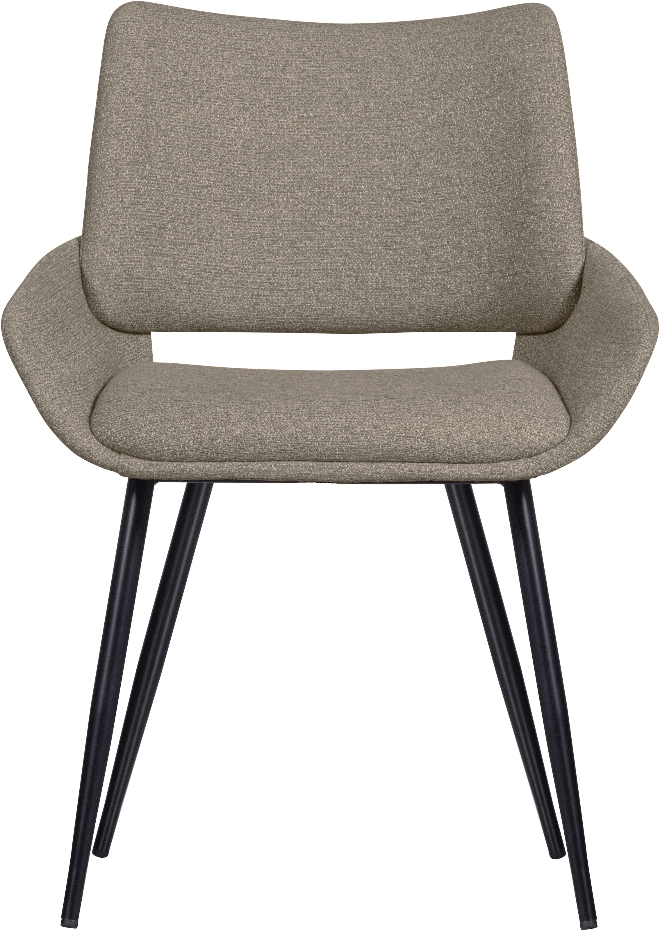 WOOOD Chaise de salle à manger »Parade mit konischen Metallbeinen und Melange-Bezug B58 x T55 x H83 cm« (Ensemble) 2 cuistrès grande résistance à l'usure, en forme de coque, capacité de charge 150 kg