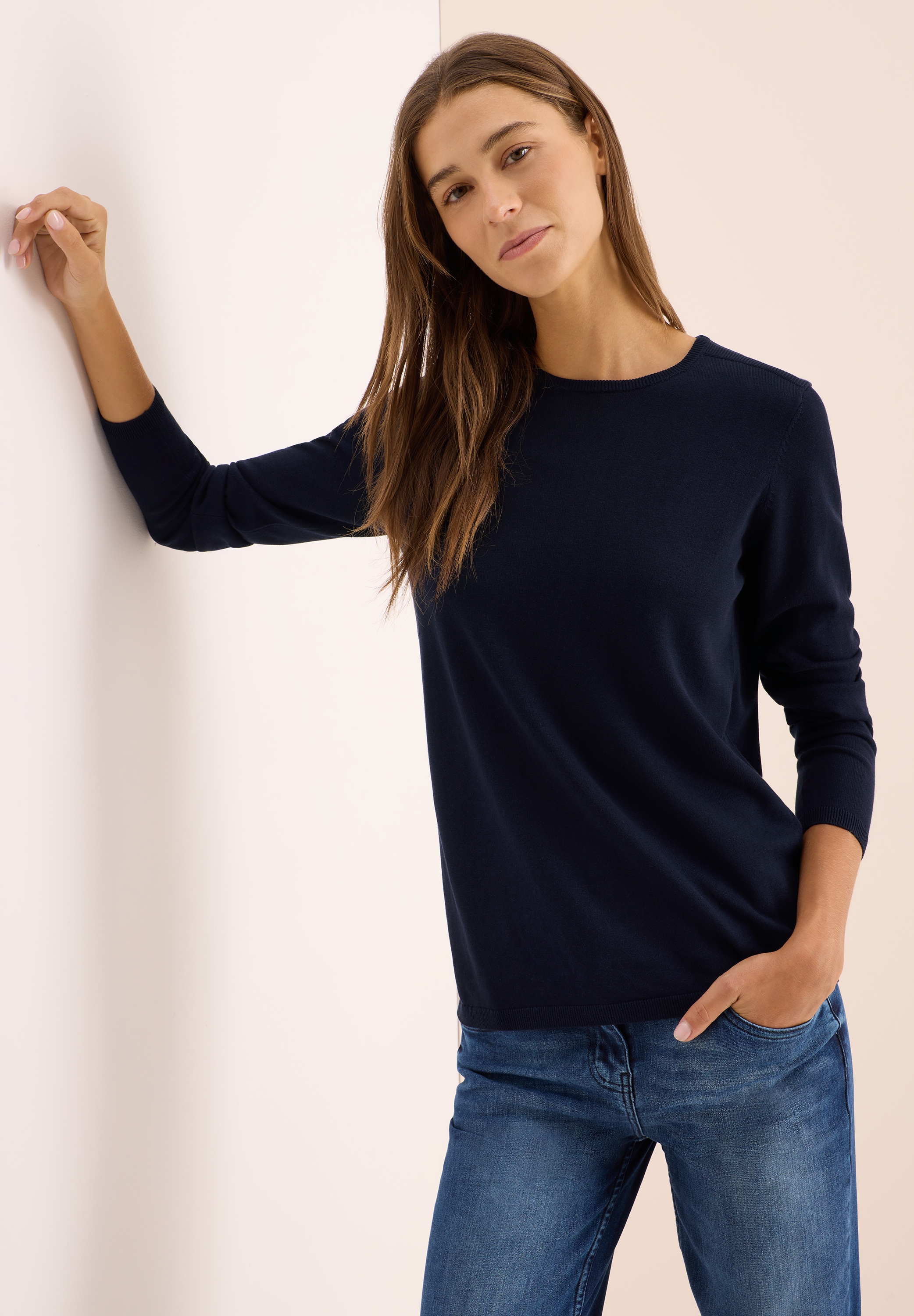 Cecil Pull en tricot mit feinem Detail an der Schulter und Viskose-Anteil
