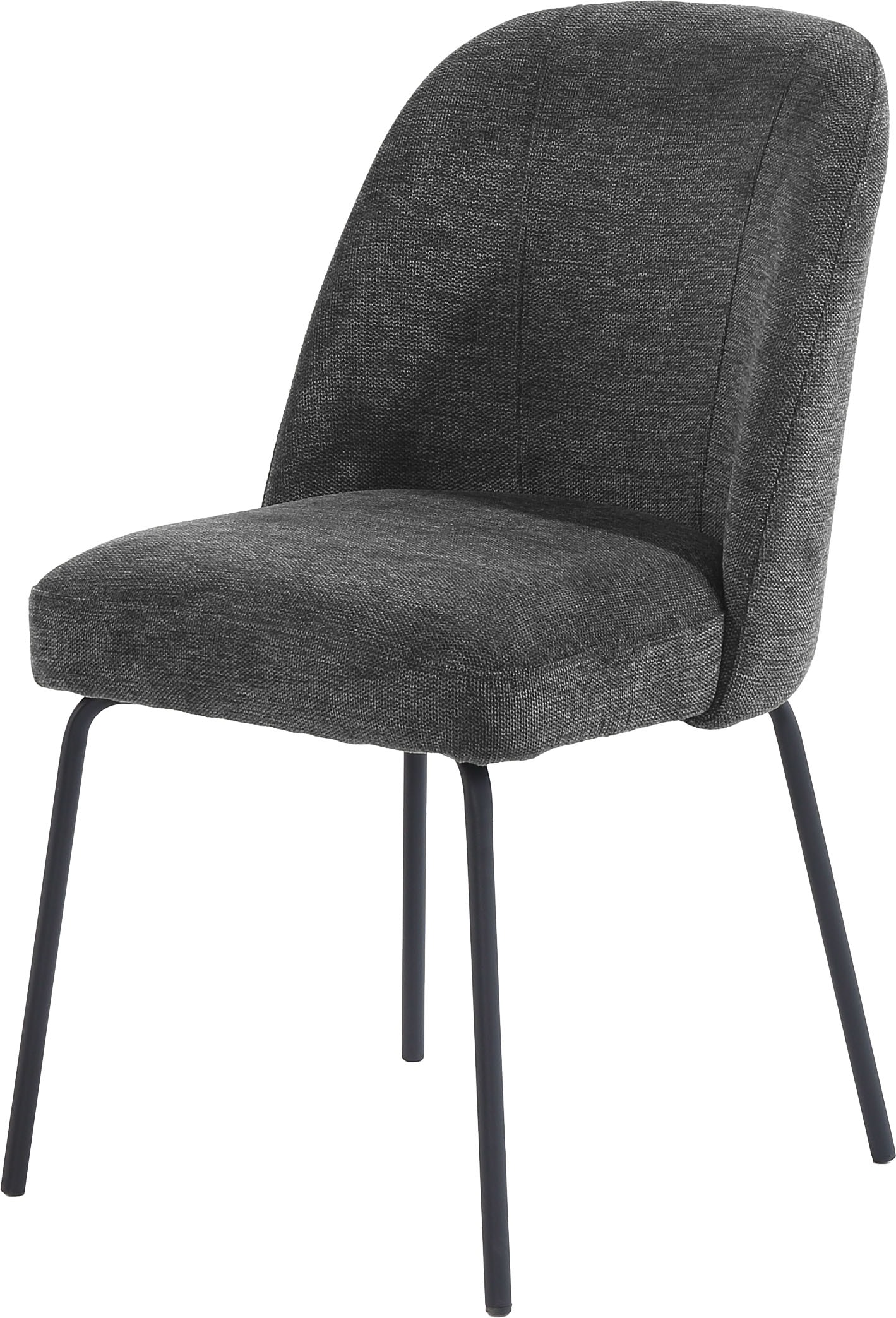 Jockenhöfer Gruppe Ensemble de bancs d'angle »Melvin (Set, 4-tlg. Tisch, Bank und 2 Stühle), Taschenfederkern« Ensemble,  Table (120x75cm) noire, banc et chaises anthracite ou beige