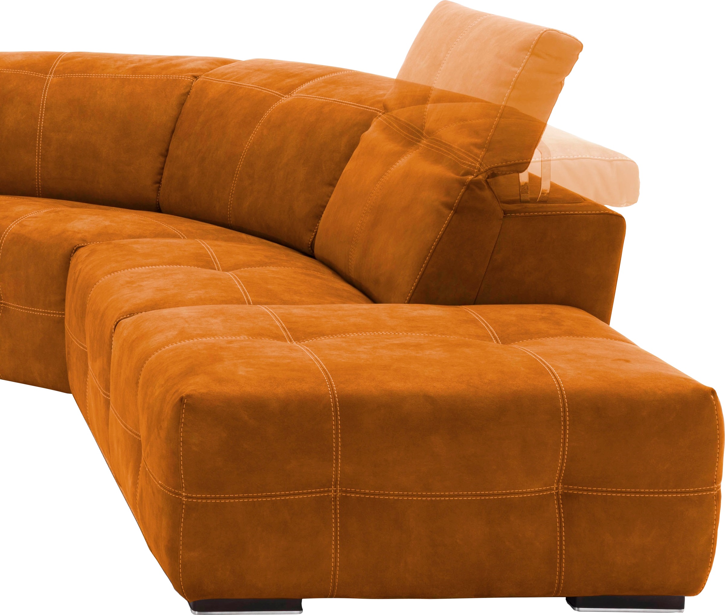Egoitaliano Ecksofa »Sauvanne, Designsofa der Extraklasse, elegant und bequem, L-Form« wahlweise mit elektrischer Relaxfunktion, Kopfteilverstellung