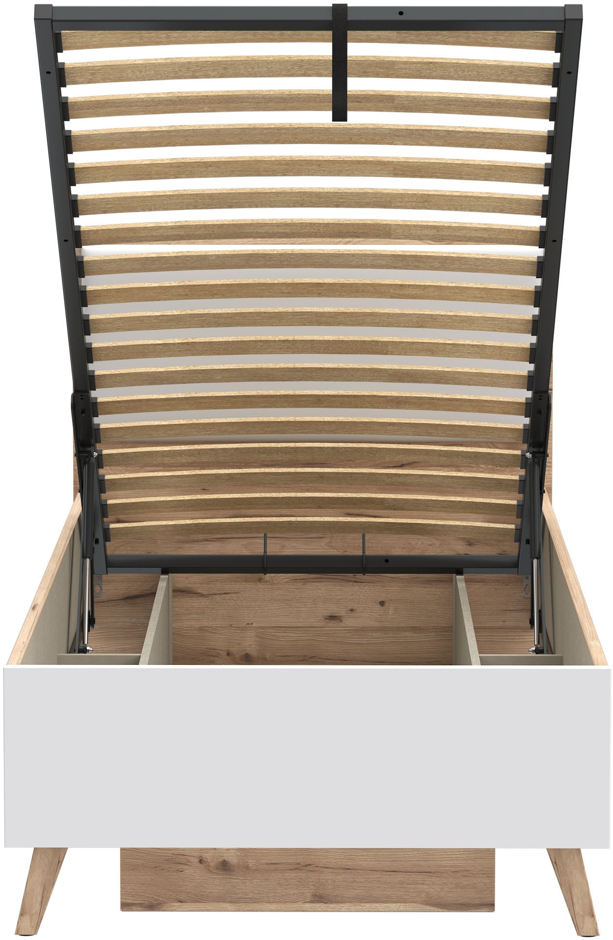 FORTE Lit de rangement »Vankka viel Stauraum, skandinavisches Design, Made in Europe« sommier à lattes rabattable, autres produits de la série disponibles