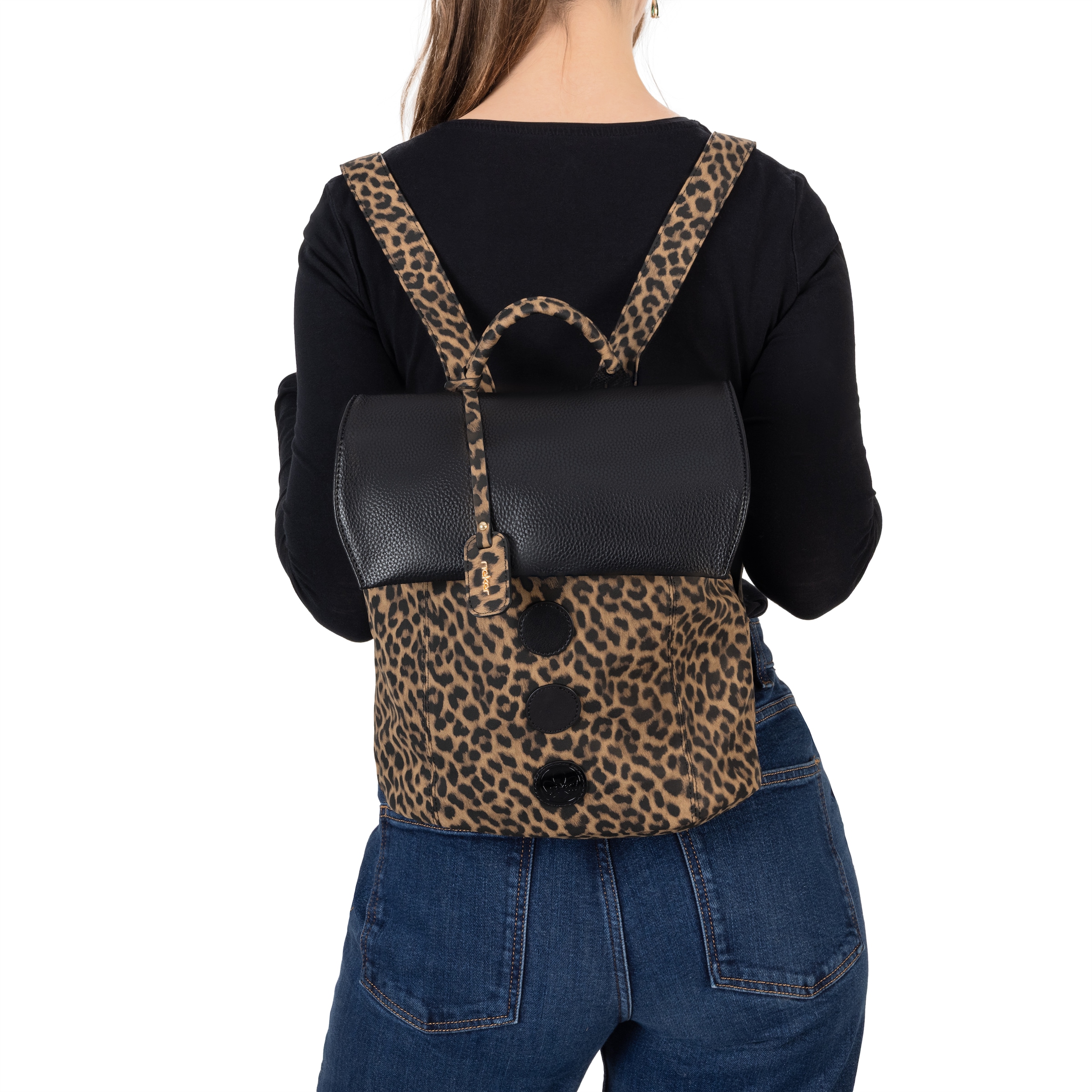 Rieker Cityrucksack Freizeitrucksack, Shoppingrucksack mit bunten Akzenten