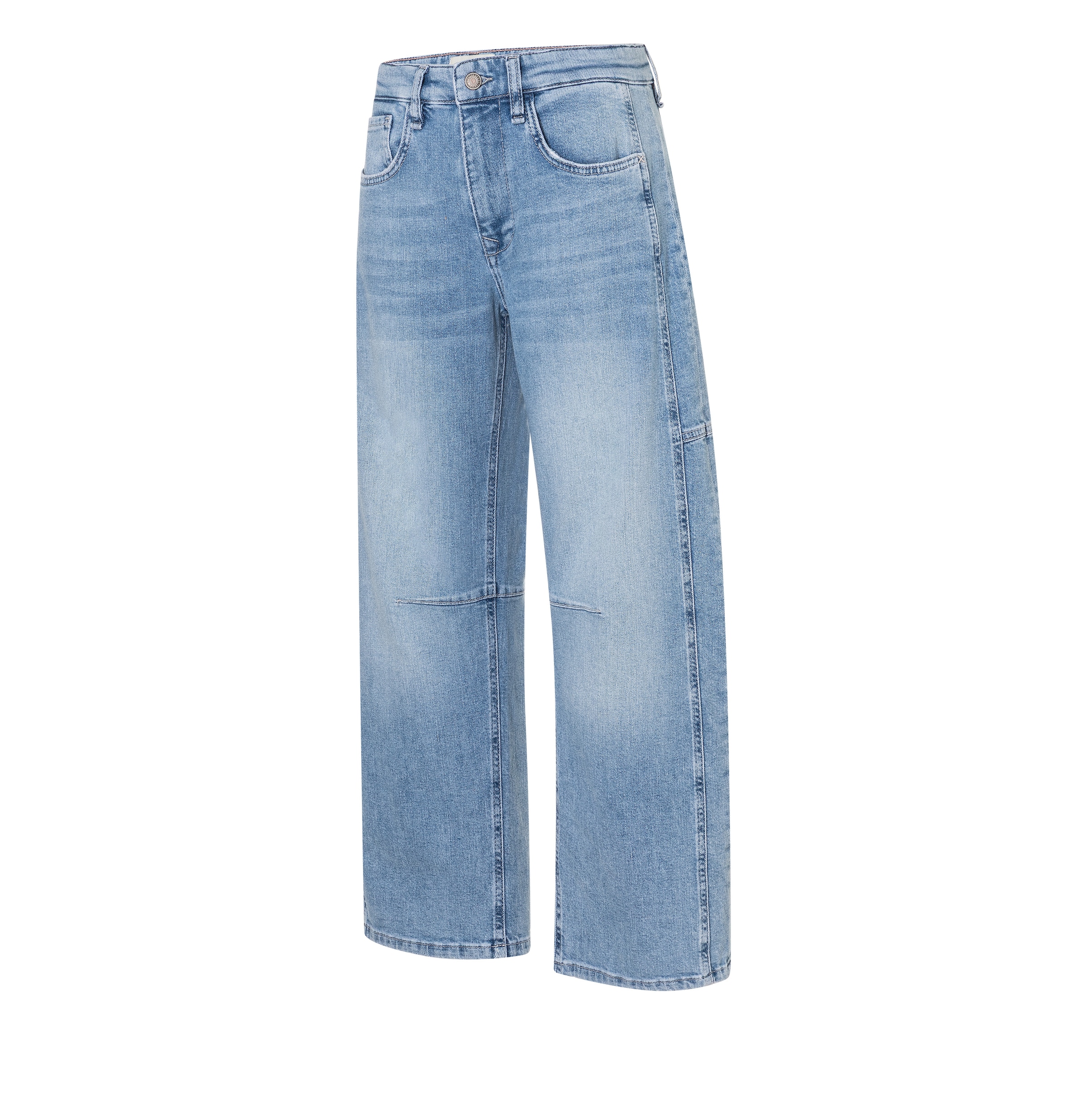 MAC Jeans à 5 poches »OHIO Barrel« coupe Barrel Fit, détail couture au niveau des genoux