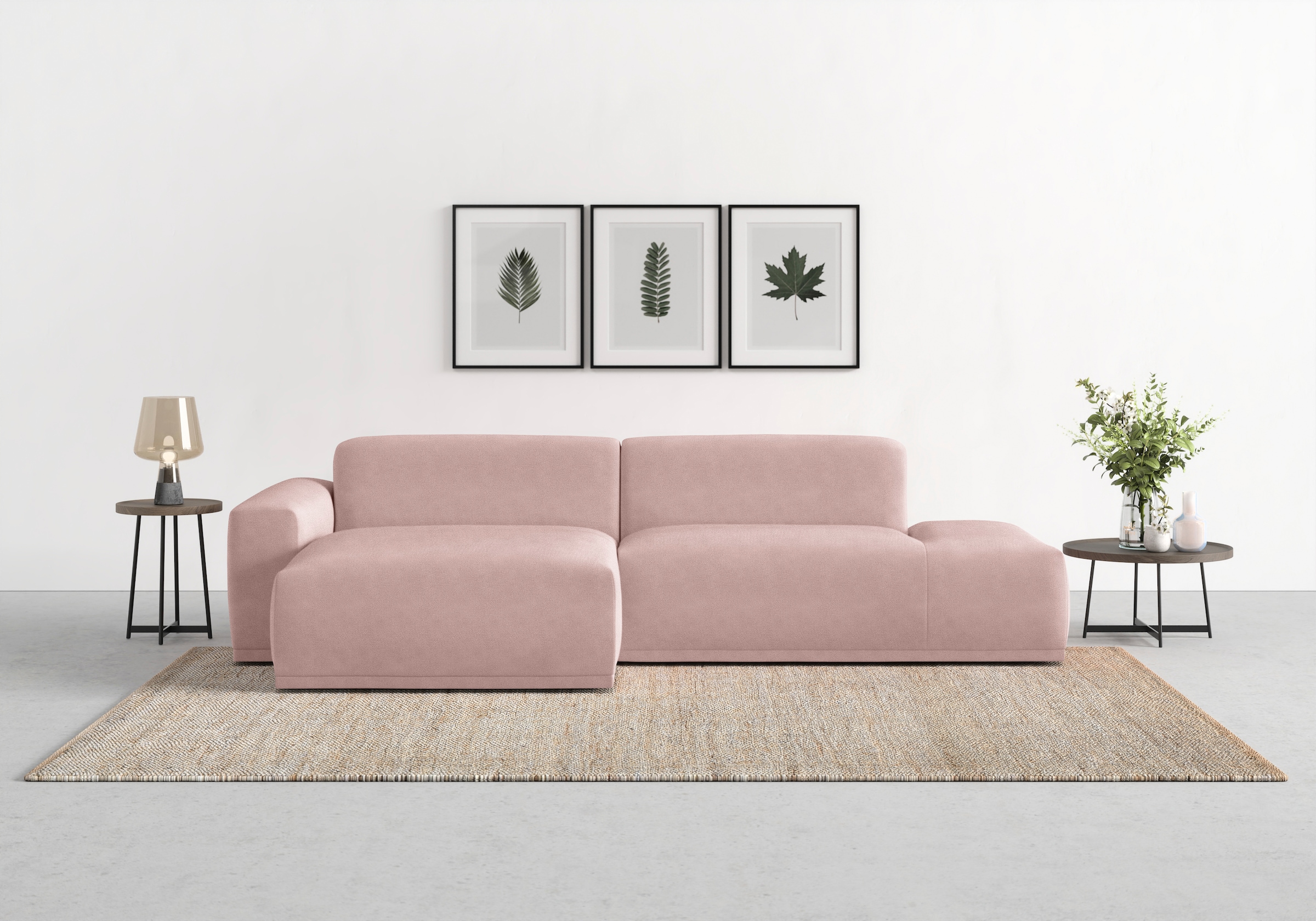 TRENDMANUFAKTUR Canapé d'angle »Braga, mit hochwertigem Kaltschaum, L-Form, Japandi-Design« 40 : canapé moderne, sofa avec grand confort d'assise, 275/72/160 cm (L/H/P)