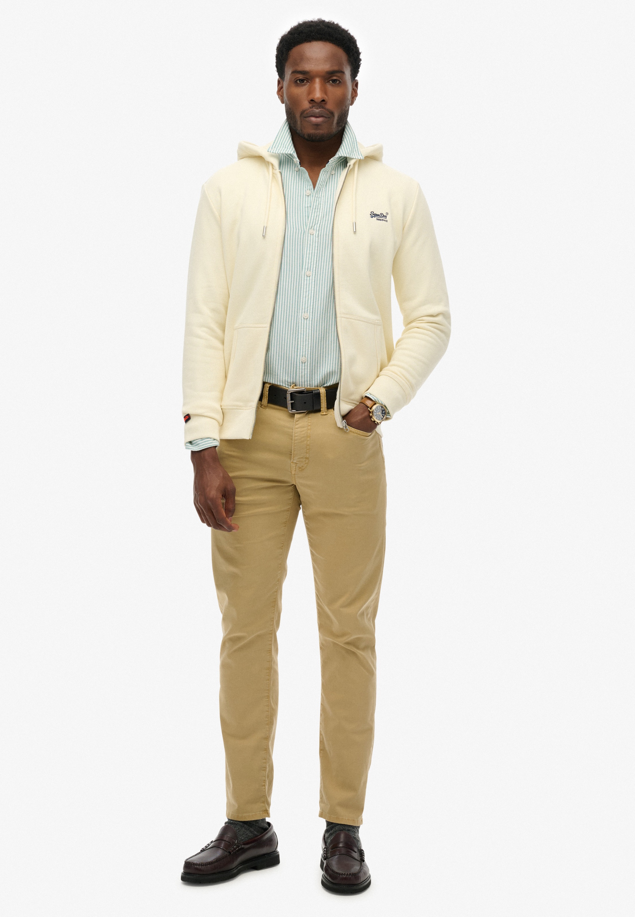 Superdry Sweat à capuche »ESSENTIAL LOGO ZIP HOODIE HB« Baumwollmischung, slim fit