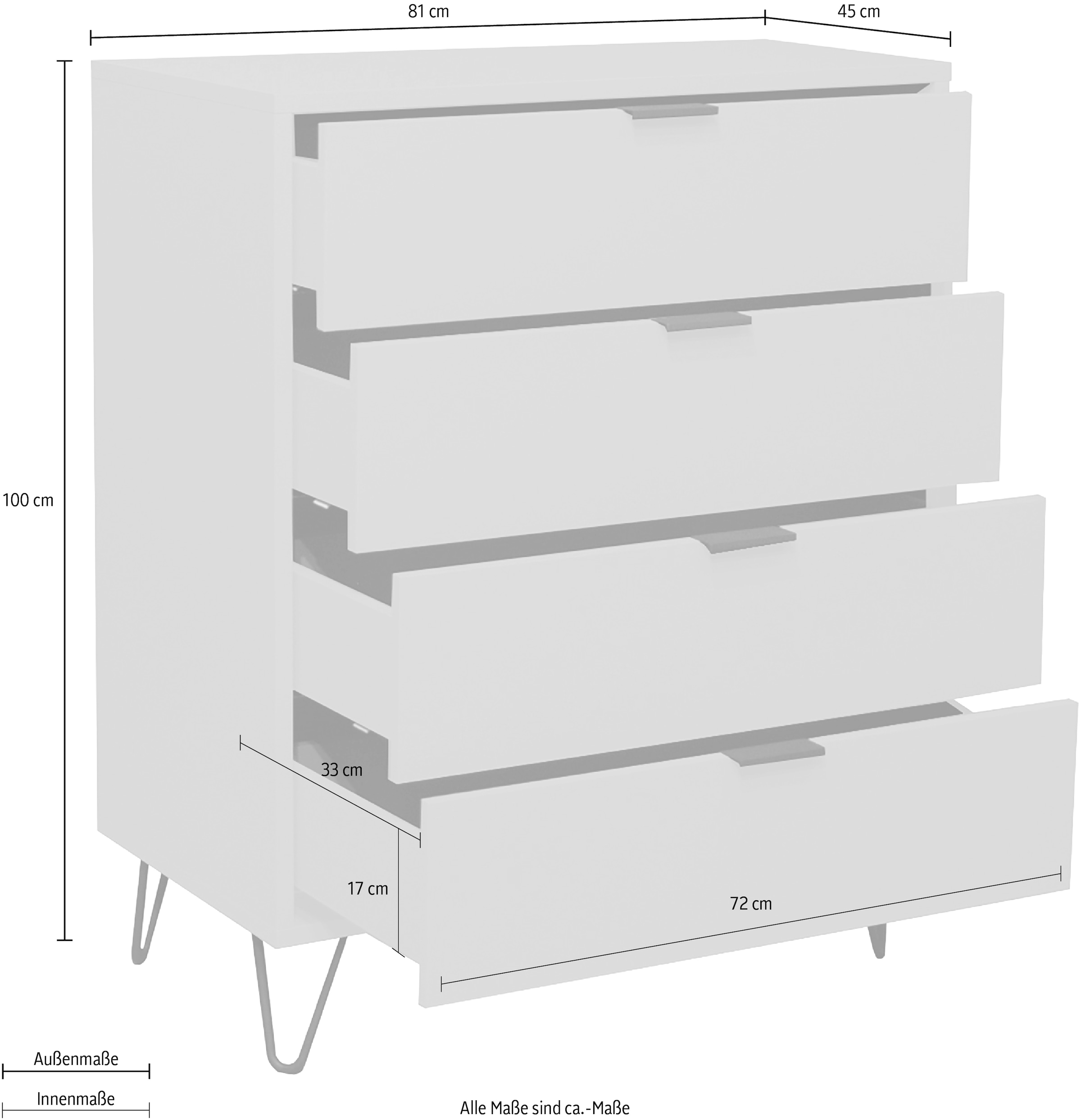 Mäusbacher Kommode »Bonnie TOPSELLER!« OTTOs Choice,  Kommode mit Drahtgestell