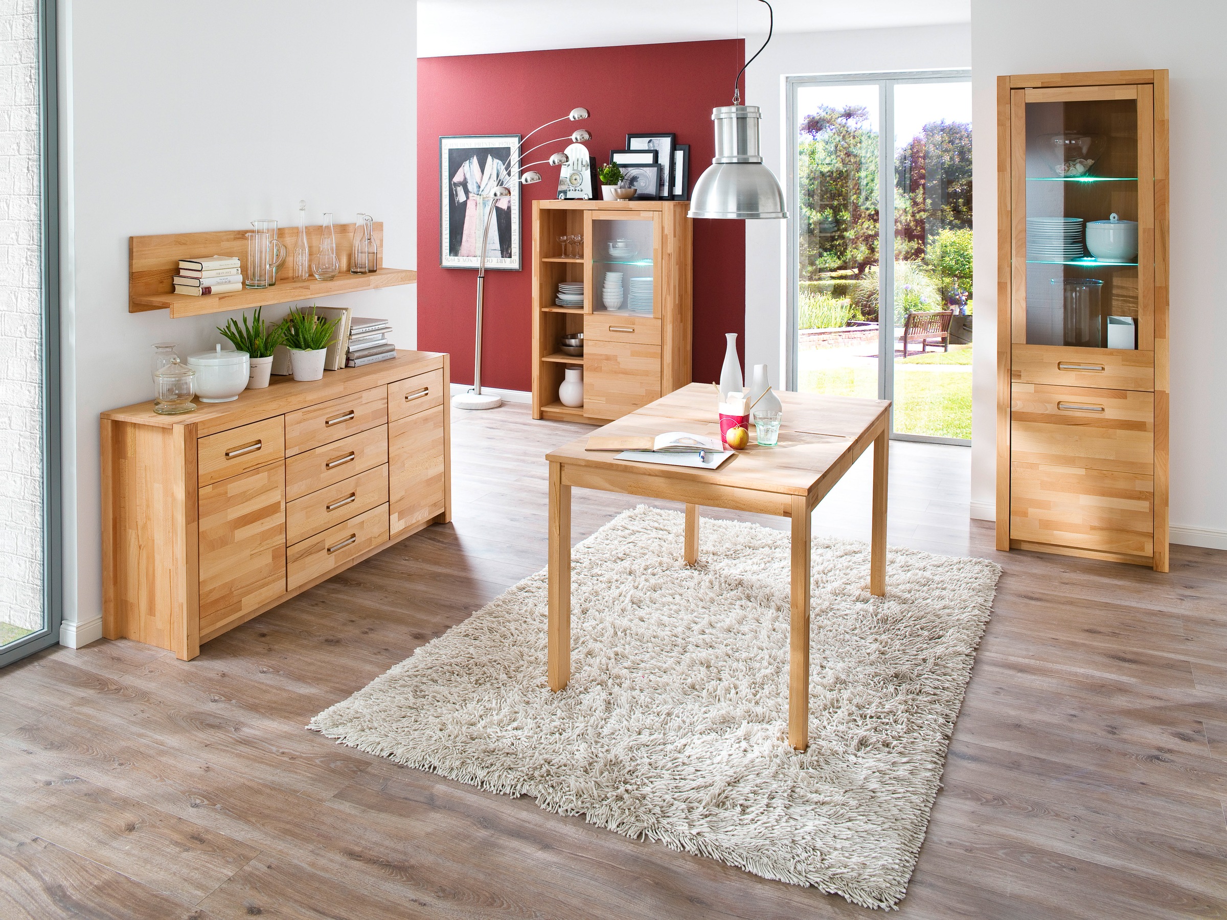 MCA living Sideboard »Fenja« 1 Stk. tlg. Massivholz, 4 Schubkästen, 2 Türen