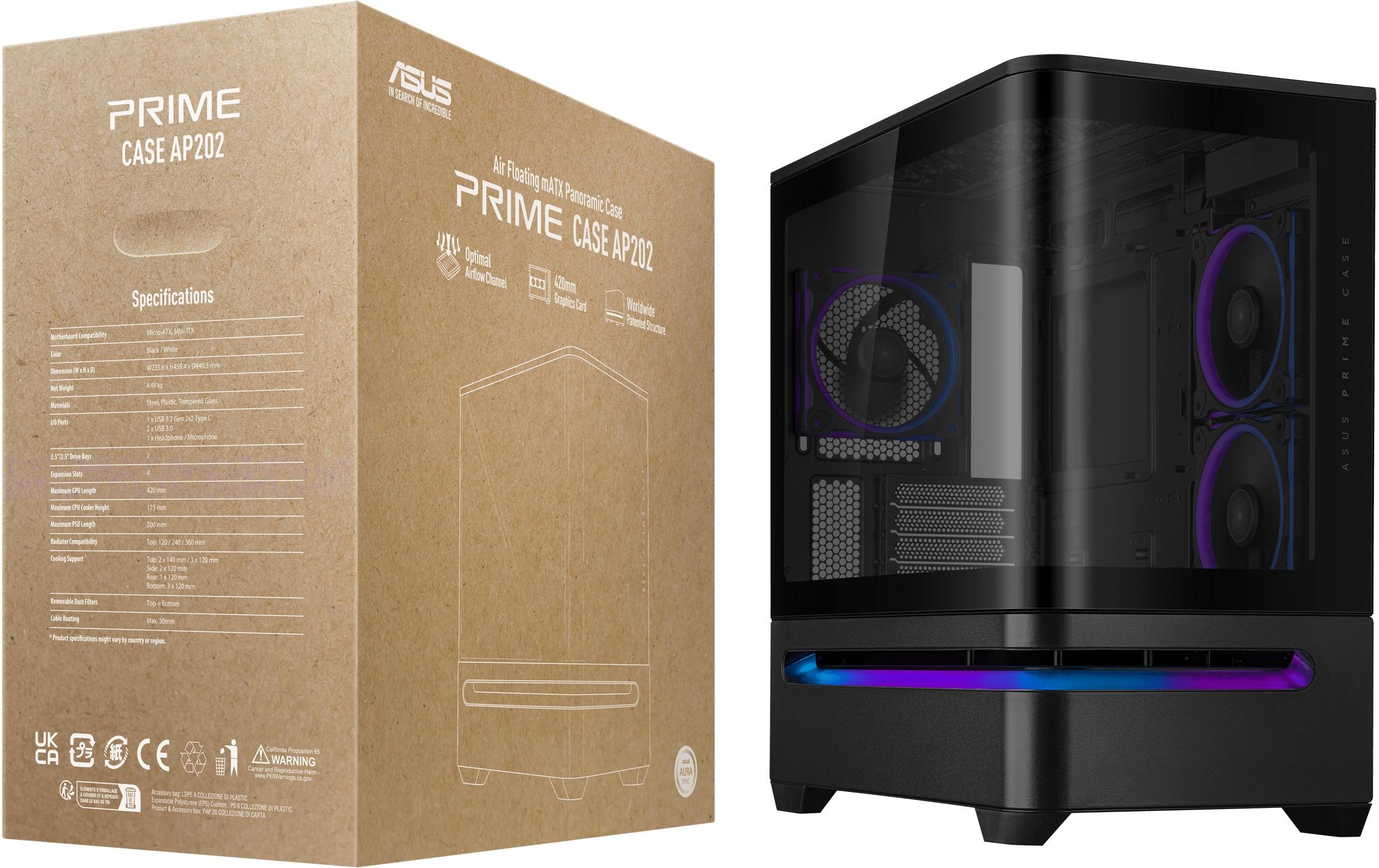 Asus PC-Gehäuse »Prime AP202 TG ARGB«