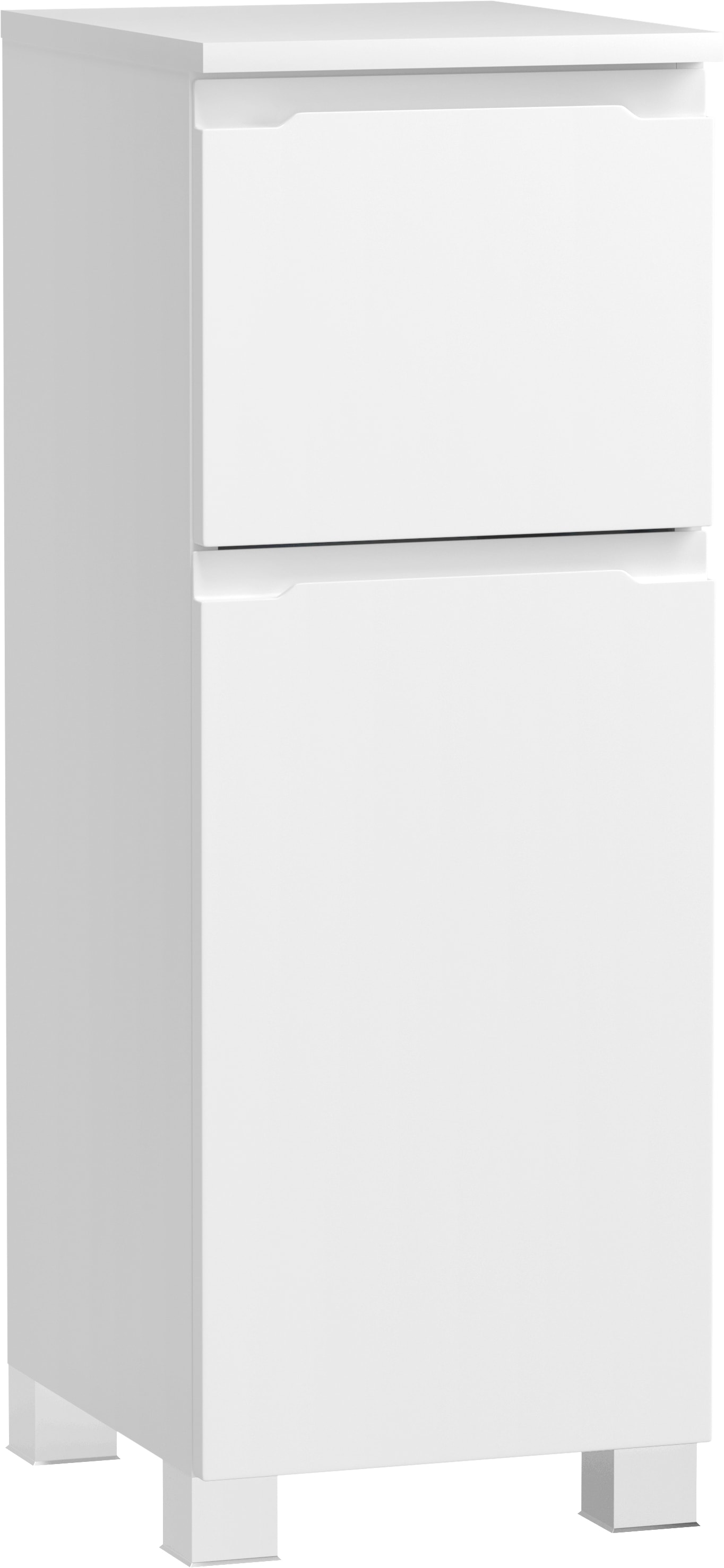 welltime Armoire basse »CABO, gedämpfte Scharniere, Softclose-Auszug« blanc mat, design sans poignées, réversible