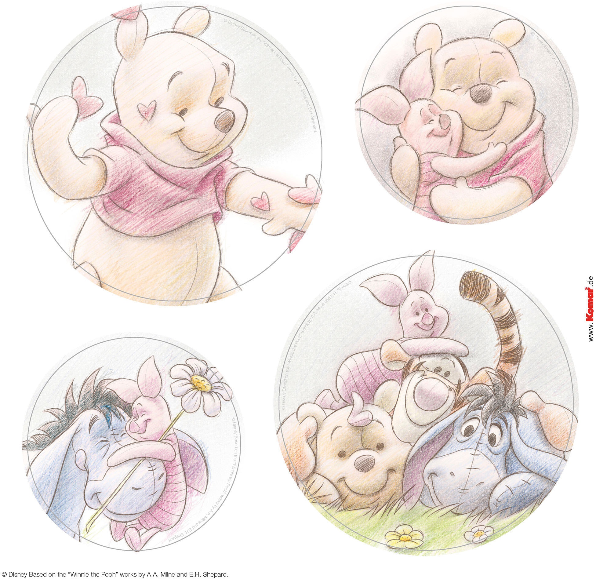 Komar Tableau de fenêtre »Winnie the Pooh Wonderful«