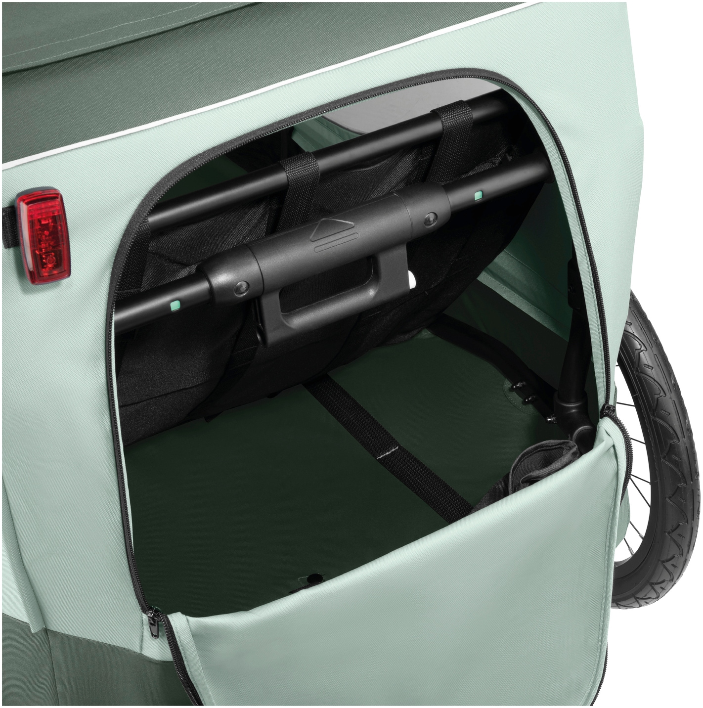 Hauck Fahrradkinderanhänger »2in1 Bike Trailer und Buggy Dryk Duo Plus, dark green« für 2 Kinder; inklusive Deichsel