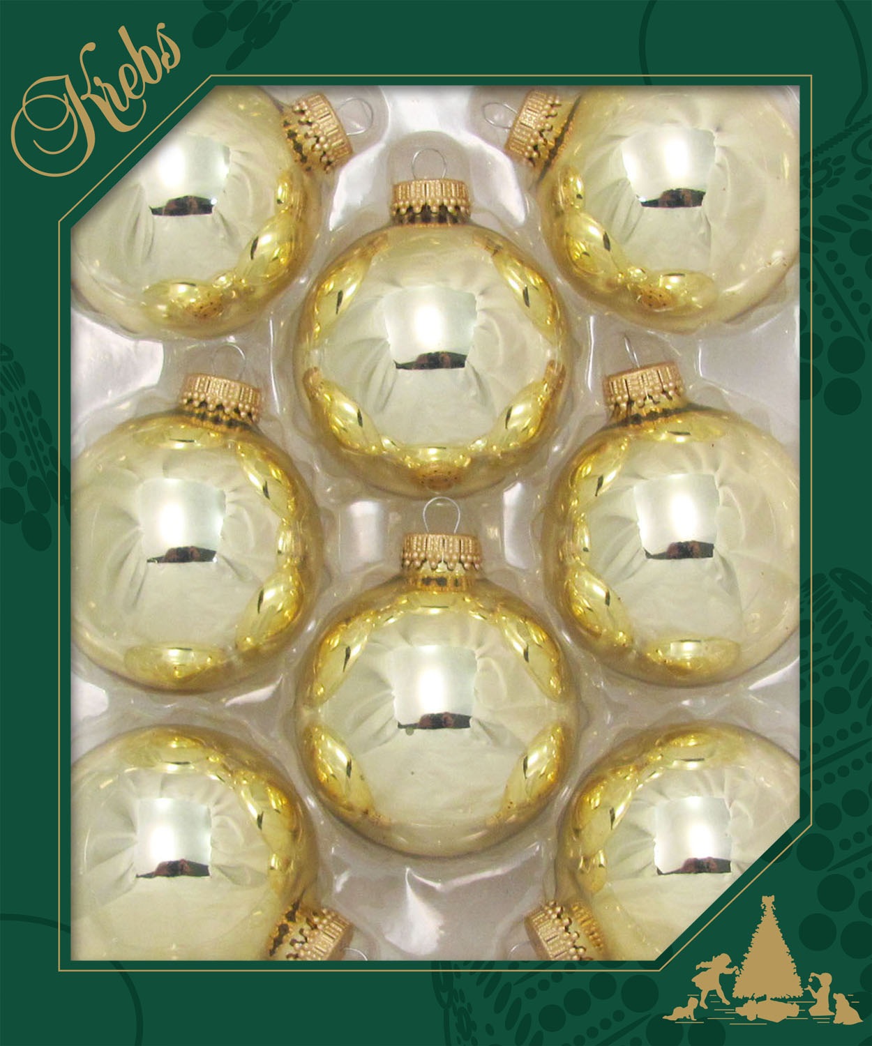 Krebs Glas Lauscha Boule de Noël »CBK70116, Weihnachtsdeko, Christbaumschmuck, Christbaumkugeln Glas«