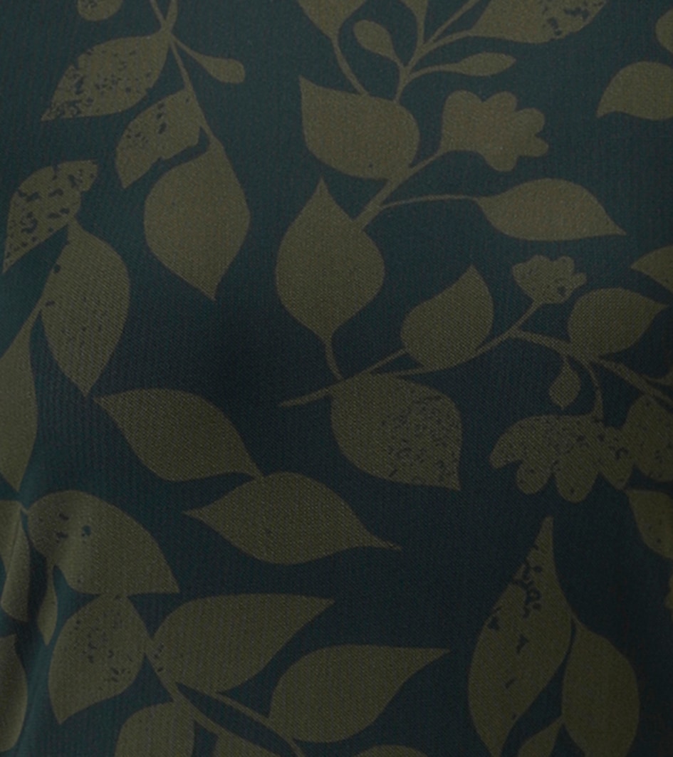Aniston SELECTED Robe midi avec motif floral fantaisiste de feuilles