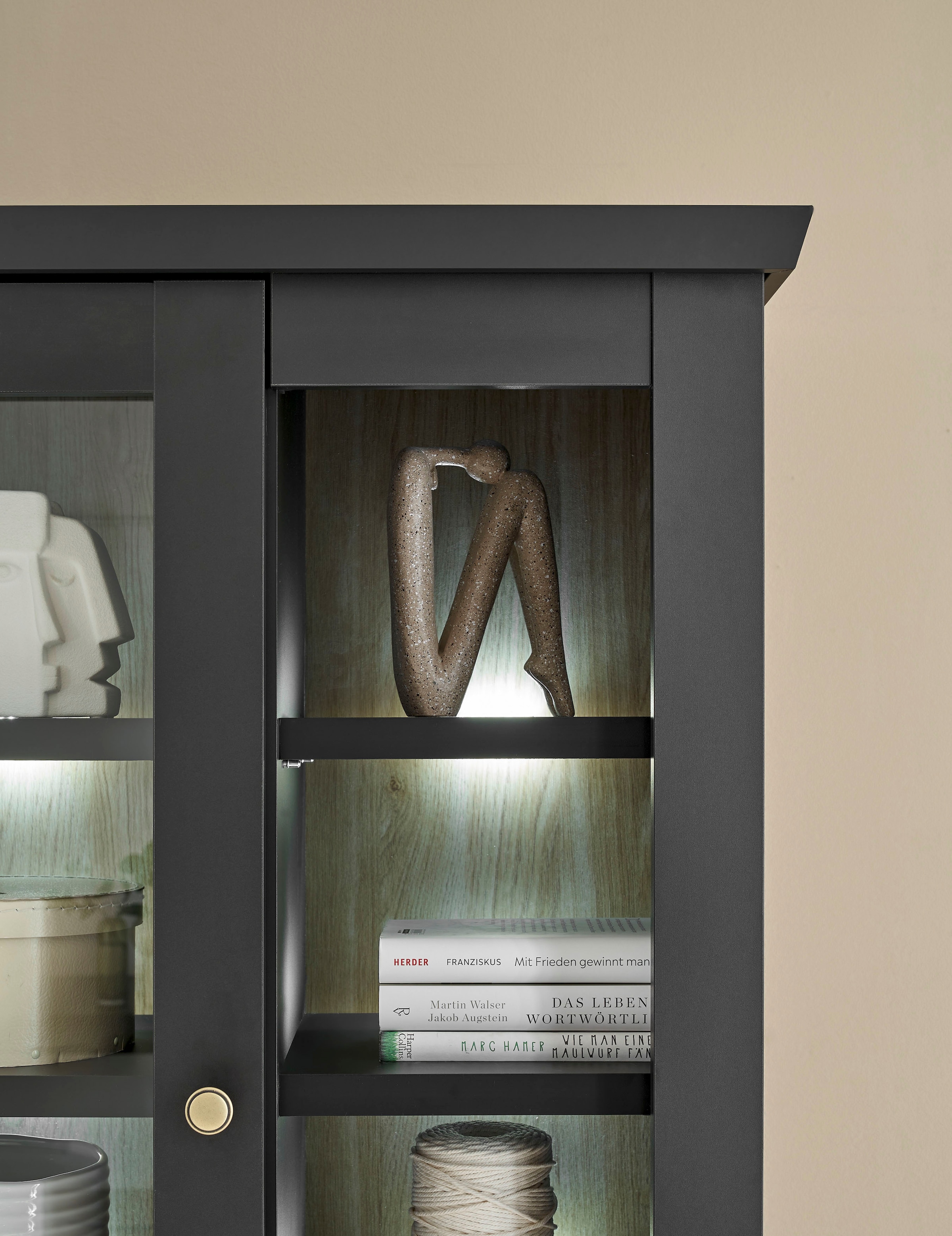 Home affaire Wohnwand »Lincoln, moderne Anbauwand, Komplettset im Landhausstil« Komplett-Set, 3 Stk. tlg.