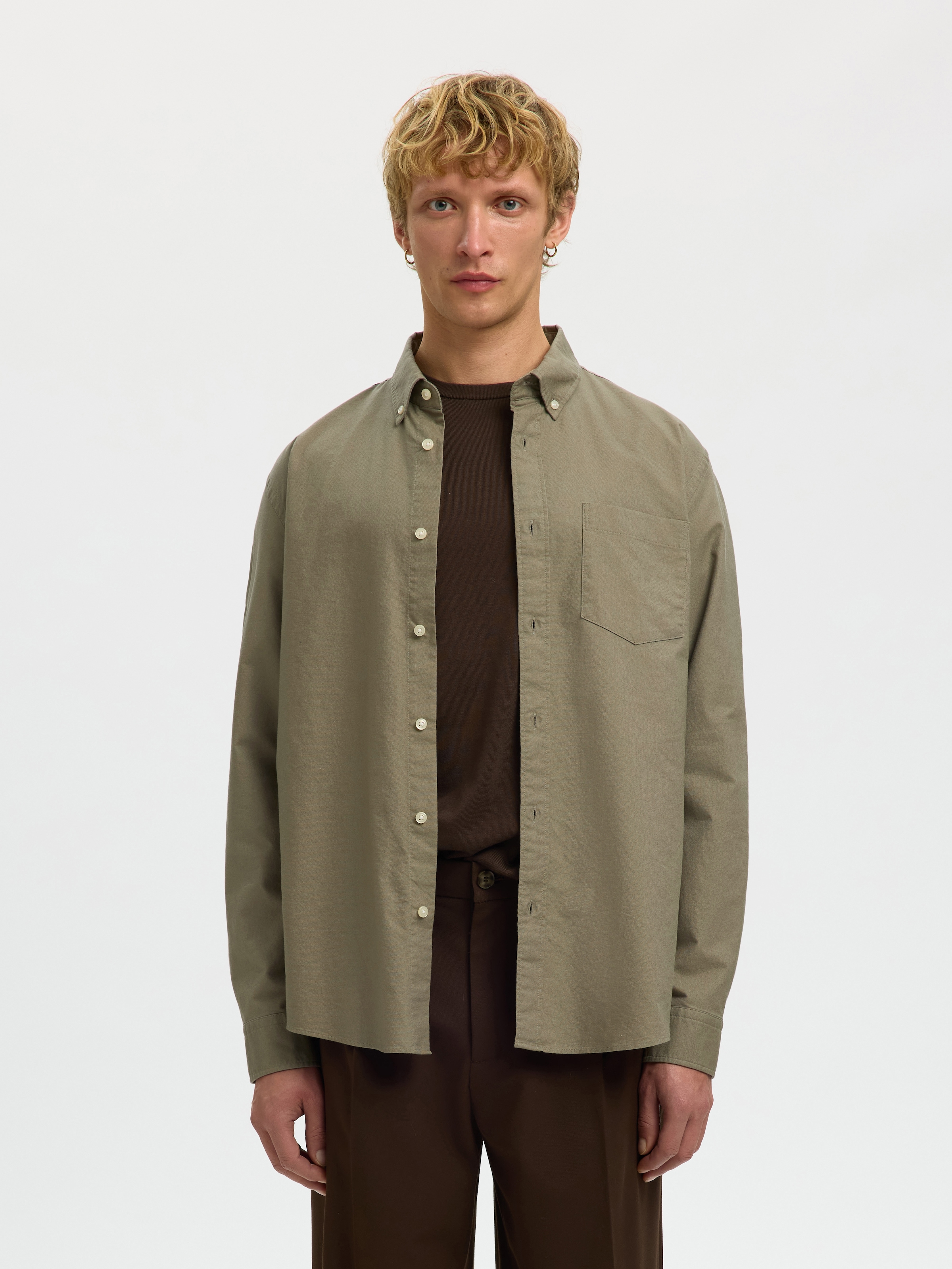 SELECTED Chemise à manches longues »SLHREGRICK-OX SHIRT LS NOOS« coton, coupe régulière