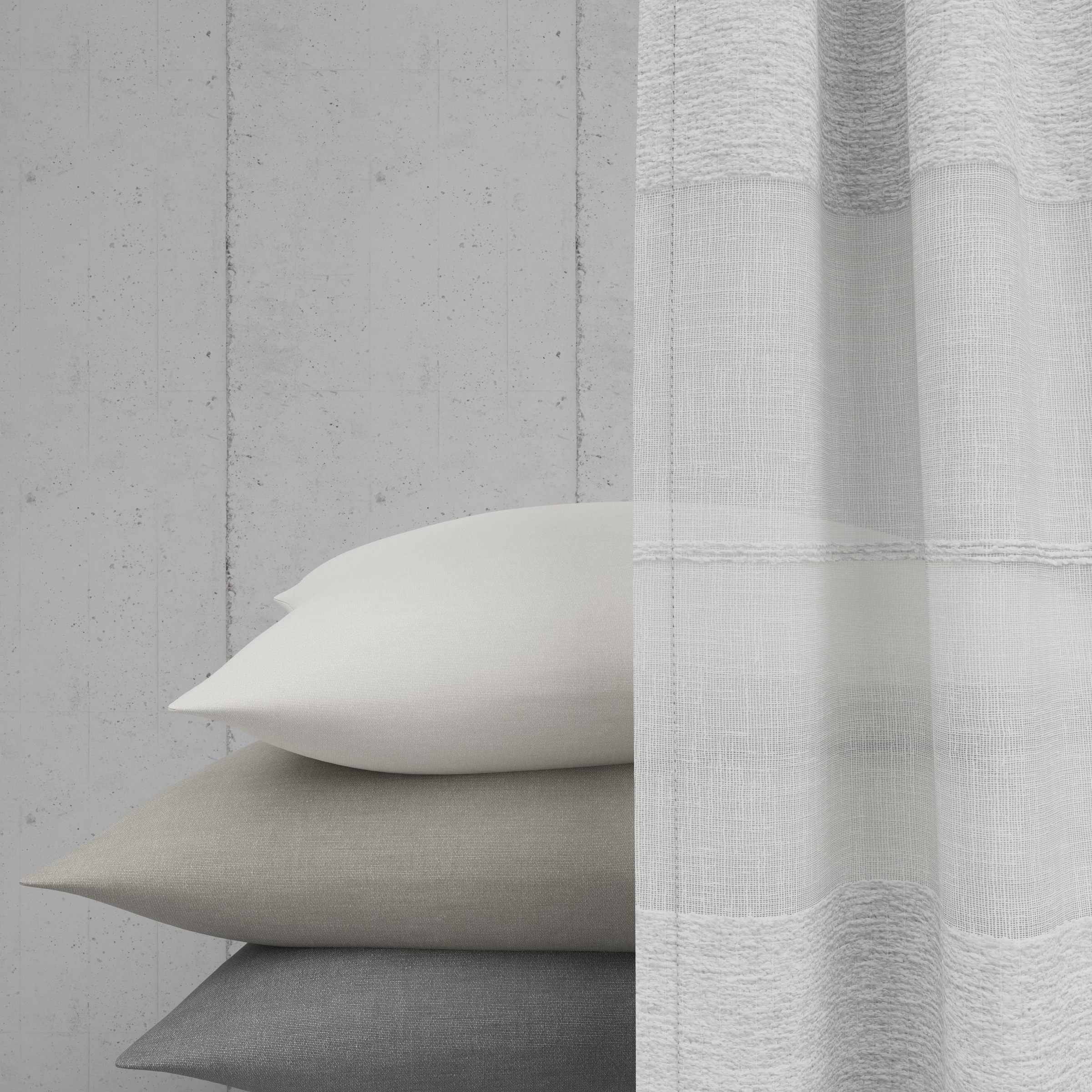 Neutex for you! Vorhang »FENJA« Multifunktionsband 1 Stk. tlg. Halbtransparenter Jacquardstoff mit Streifenstruktur