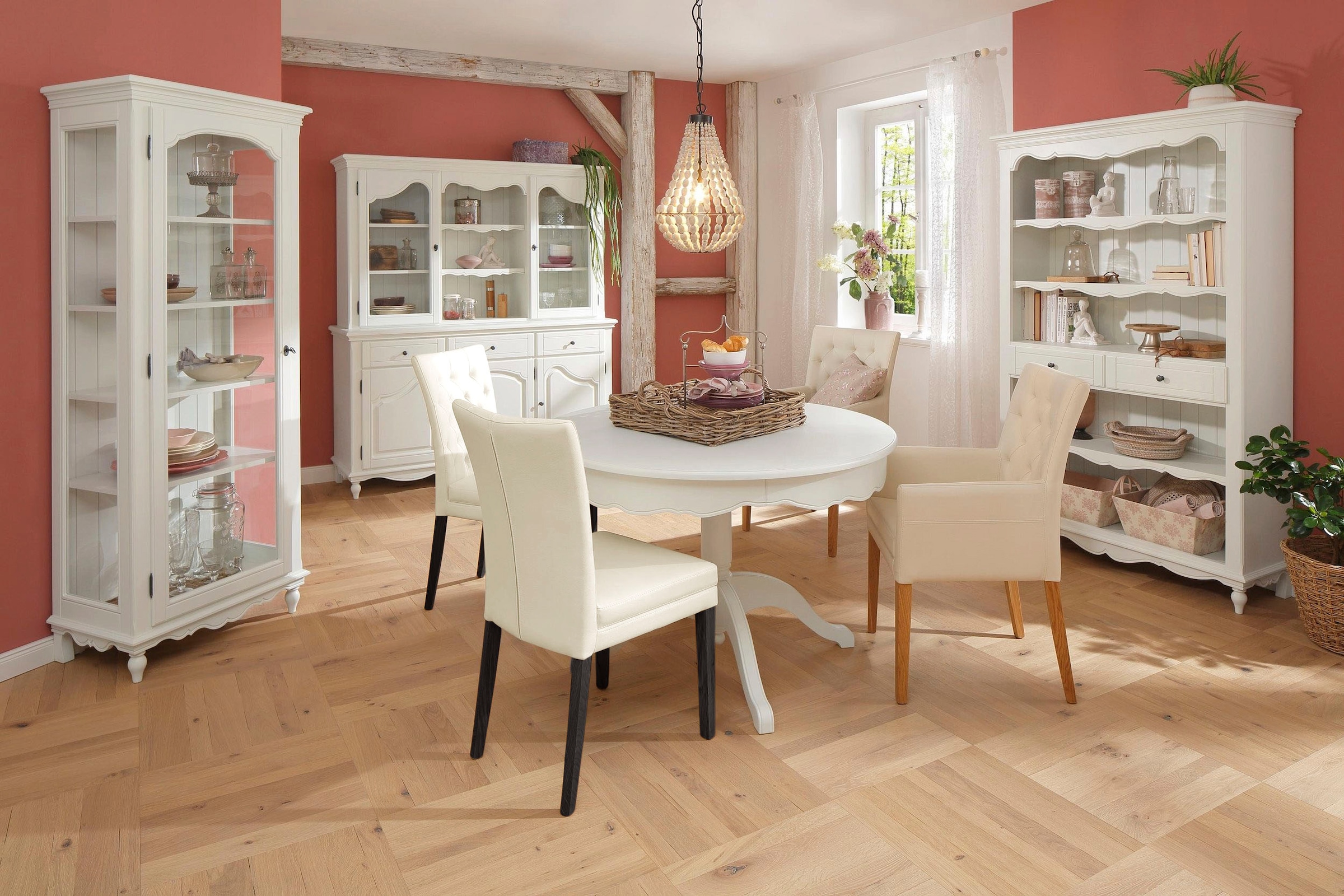 Home affaire Chaise à 4 pieds »Colorado« (Set) 2 cuisBeine aus Buche, wengefarben lackiert, Im 2er, 4er oder 6er-Set