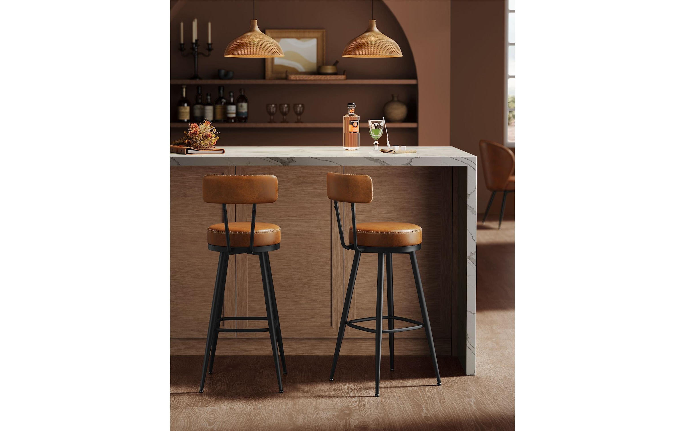 VASAGLE Tabouret de bar »2 Stück 56 x 101.3 cm« 2 cuis tlg.