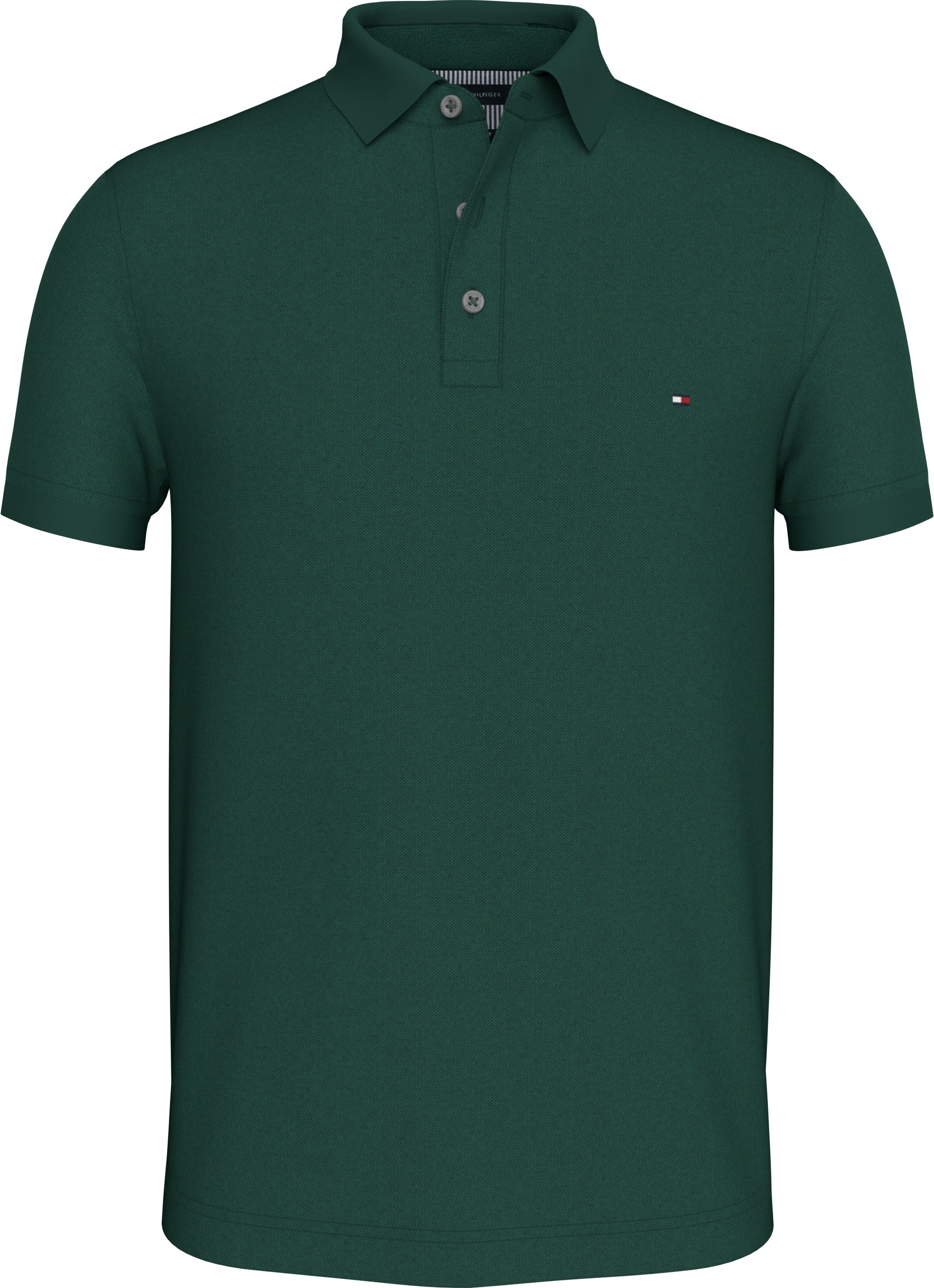 Tommy Hilfiger Polo »1985 SLIM POLO mit Piqué-Struktur und Stickerei« meliert, casual, slim fit, Baumwollmix, Polokragen