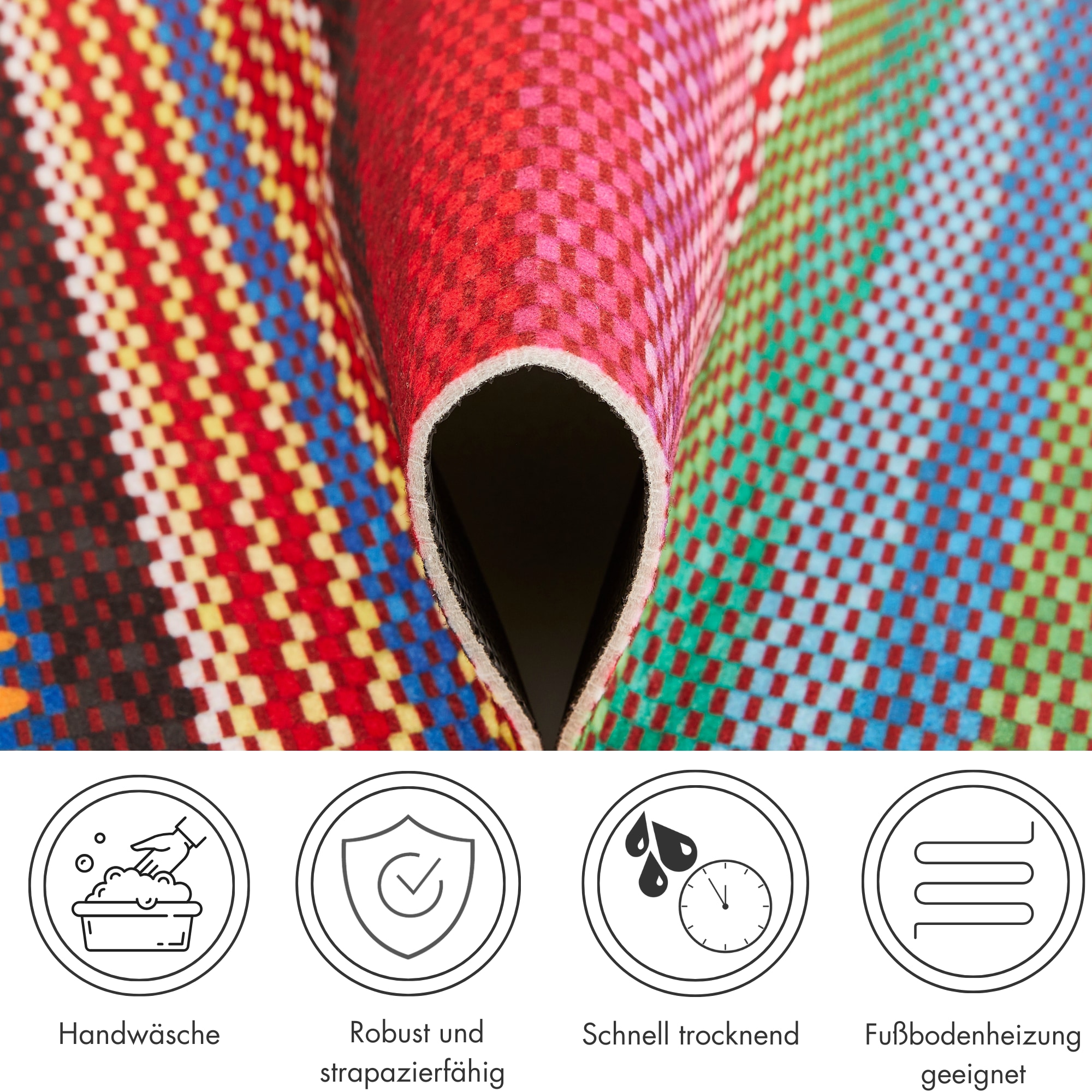 Andiamo Fussmatte »Modern« rechteckig 6,5 mm Höhe Schmutzfangmatte, bedruckt, diverse Motive, In- und Outdoor geeignet