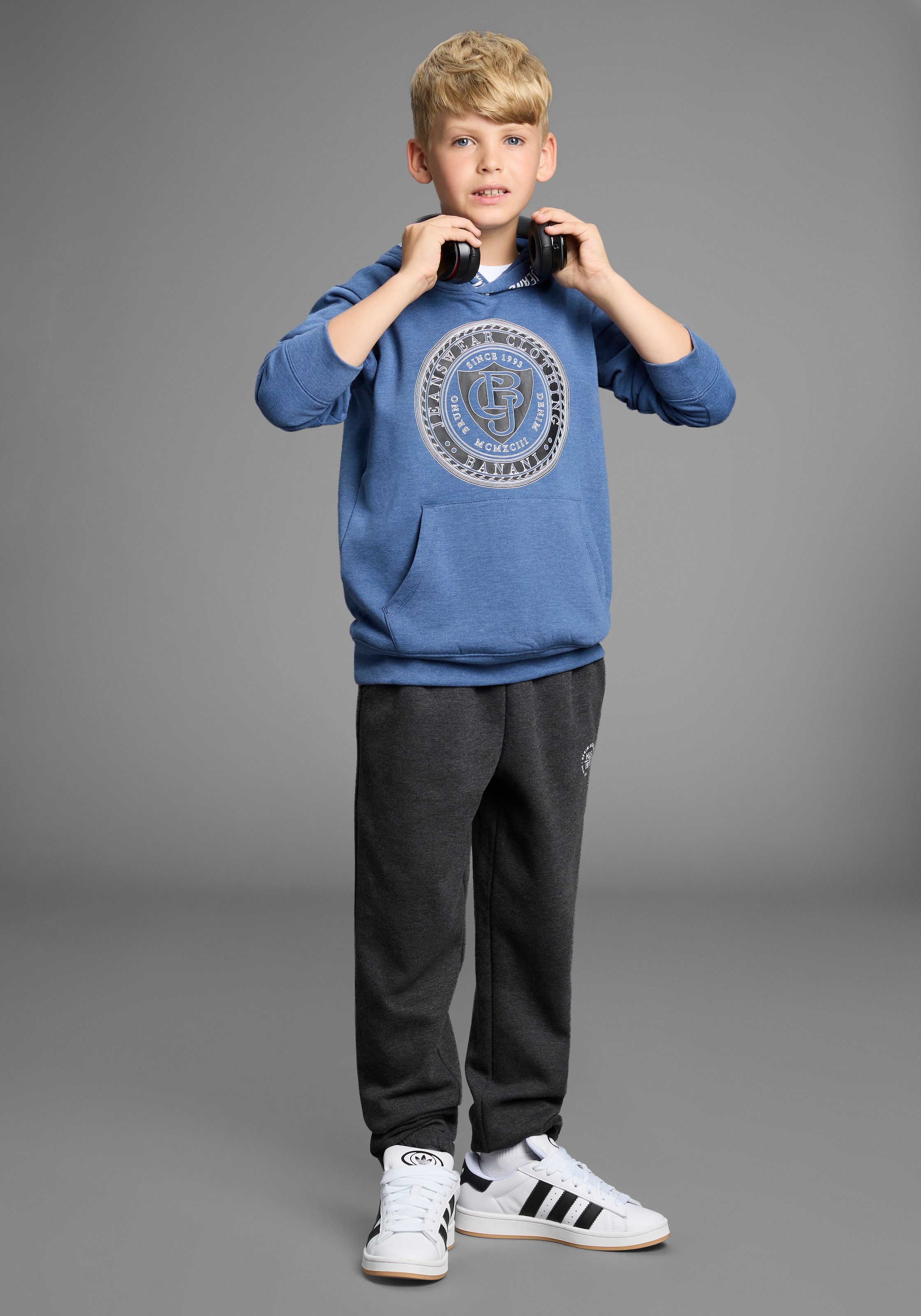 Bruno Banani Kapuzensweatshirt »Hoodie mit Drucken«, NEU: BRUNO BANANI für TEENS! Hoodie mit Logo-Drucken
