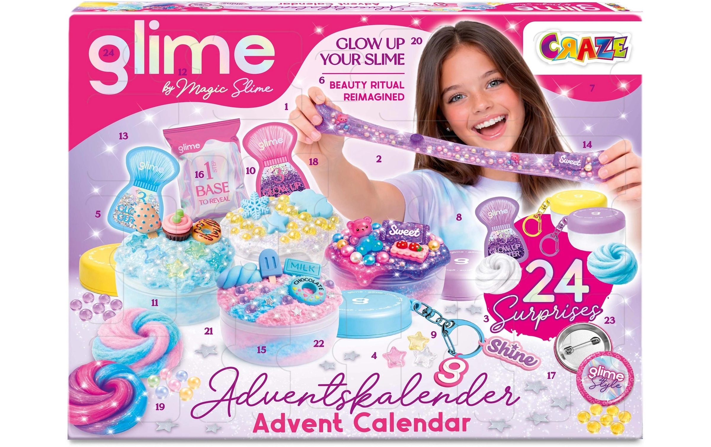 CRAZE Spielzeug-Adventskalender »Adventskalender Glime Adventskalender Glime«