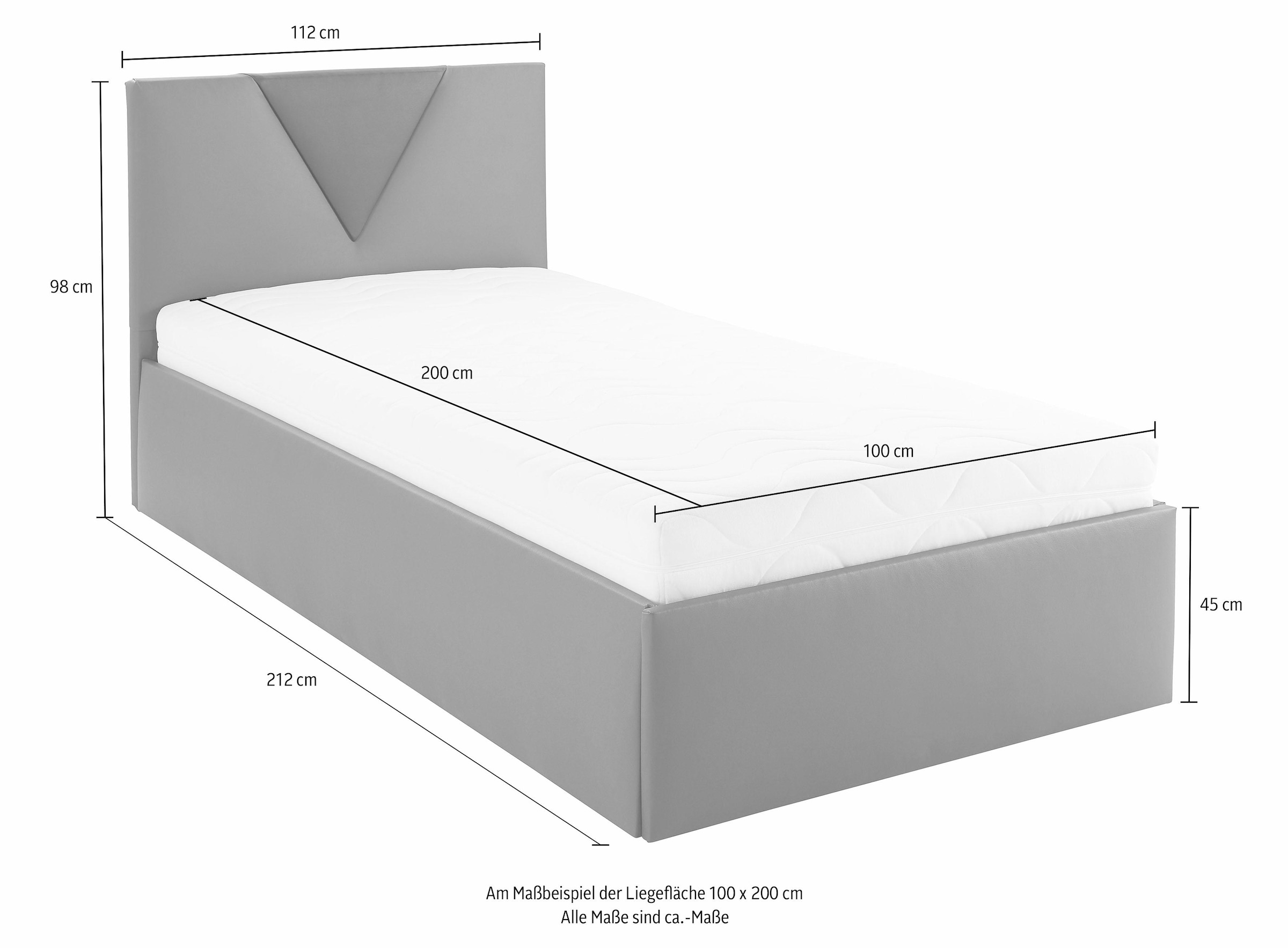 Westfalia Schlafkomfort Polsterbett »Malibu« inkl. Bettkasten bei Ausführung mit Matratze