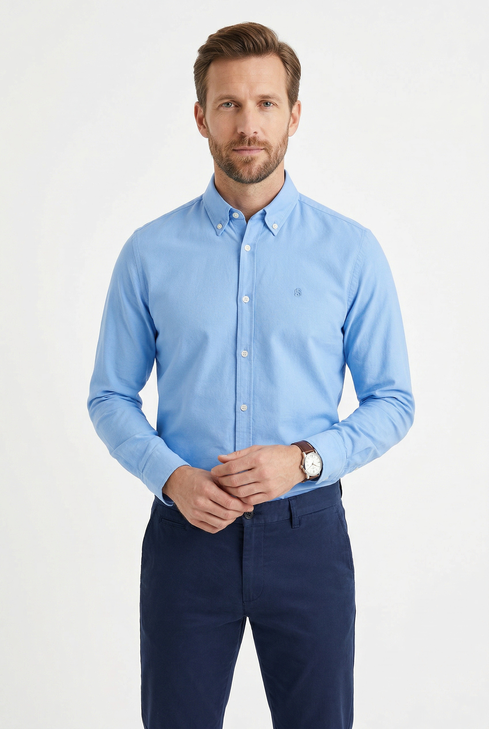 BOSS Chemise d'affaires »ROAN« manches longues, col boutonné, coupe slim
