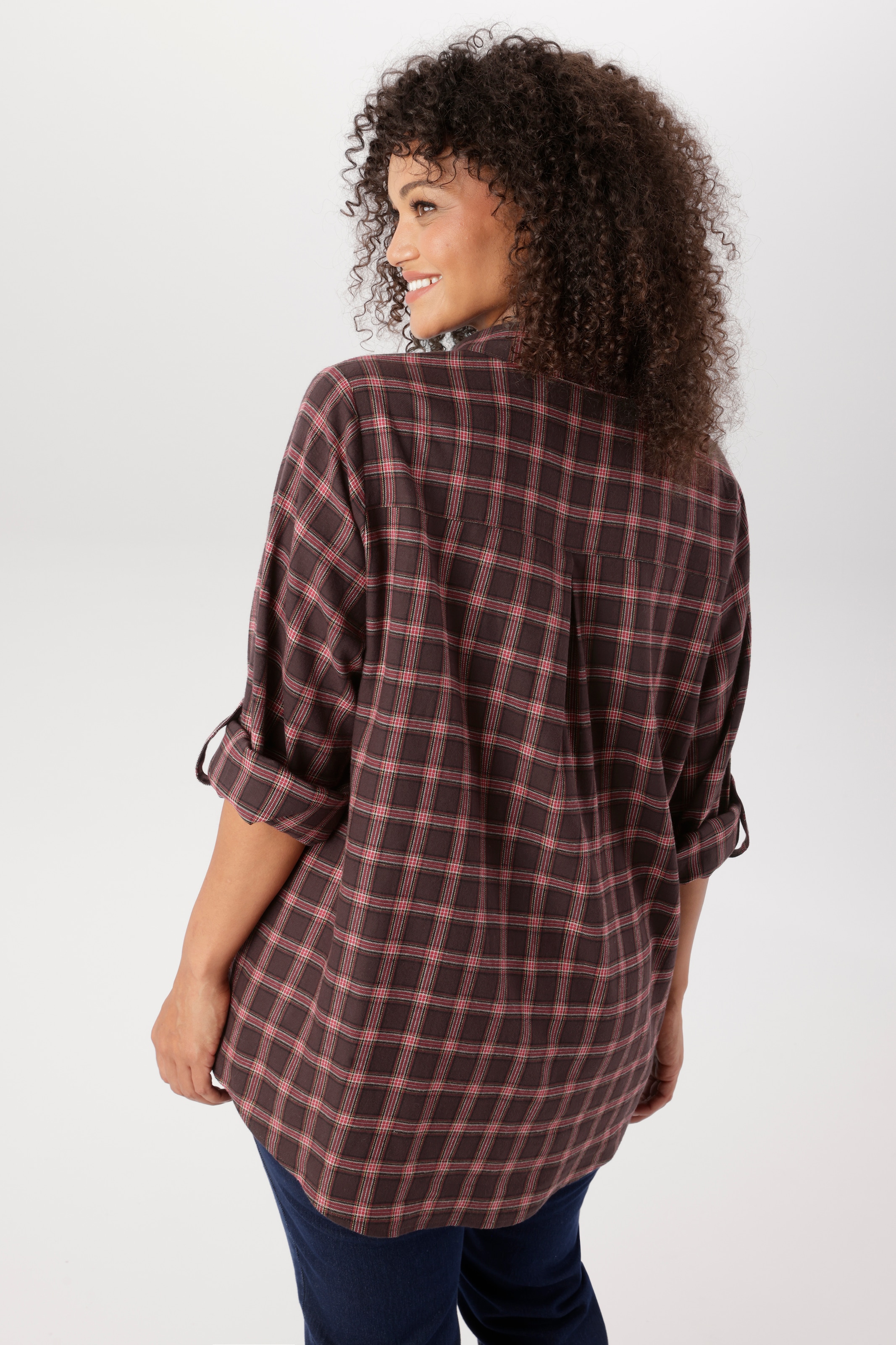 Aniston PLUS Blouse à carreaux en motif à carreaux tendance - NOUVELLE COLLECTION