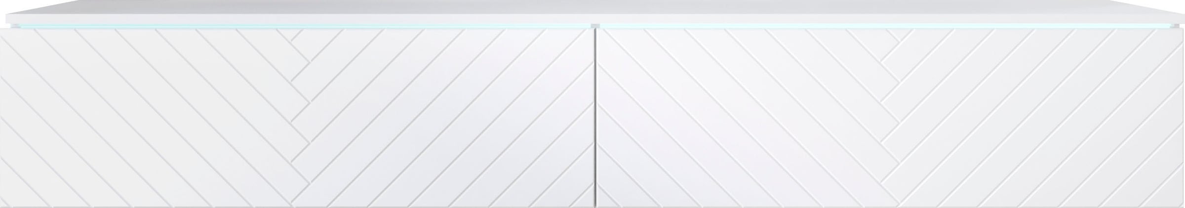 Home affaire Lowboard »Vera, wahlweise mit oder ohne Beleuchtung« gefräste MDF Front mit 3D Effekt, stehend und hängend montierbar