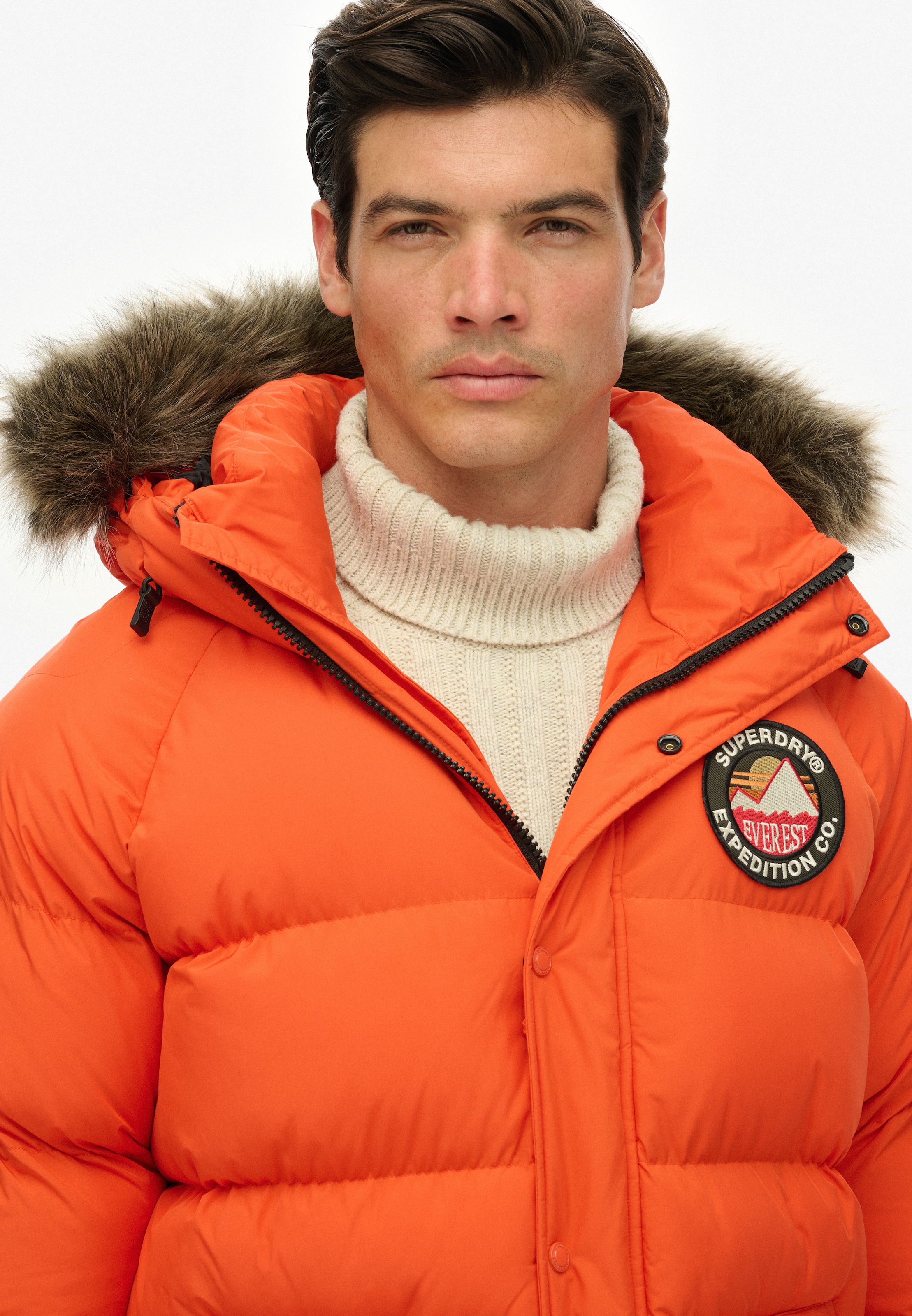 Superdry Veste matelassée »EVEREST LONGLINE BAFFLED PARKA« mit Kapuze