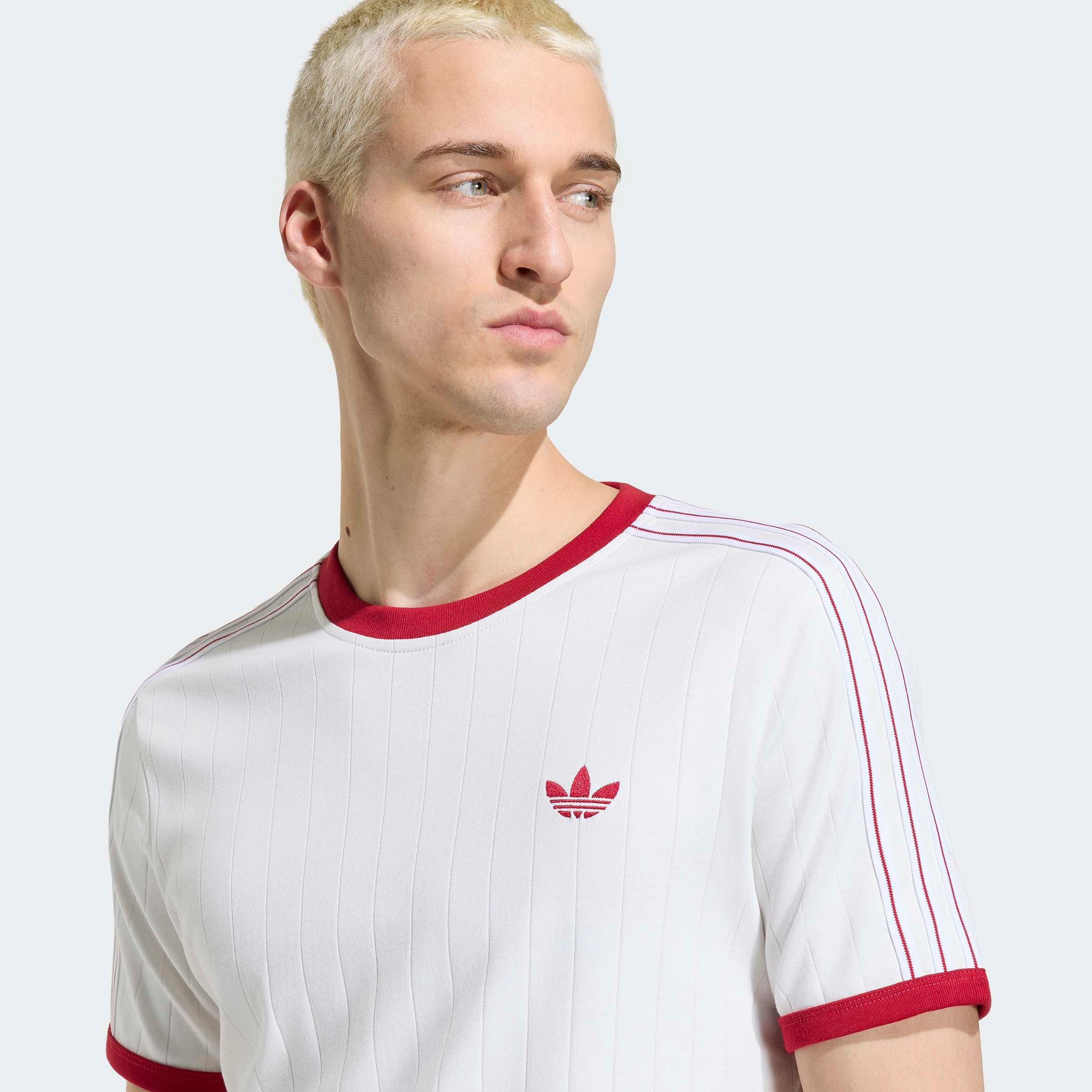 adidas Originals T-shirt »DROP NEEDLE 3-STREIFEN« pour adultes, style sportif, longueur normale, manches courtes