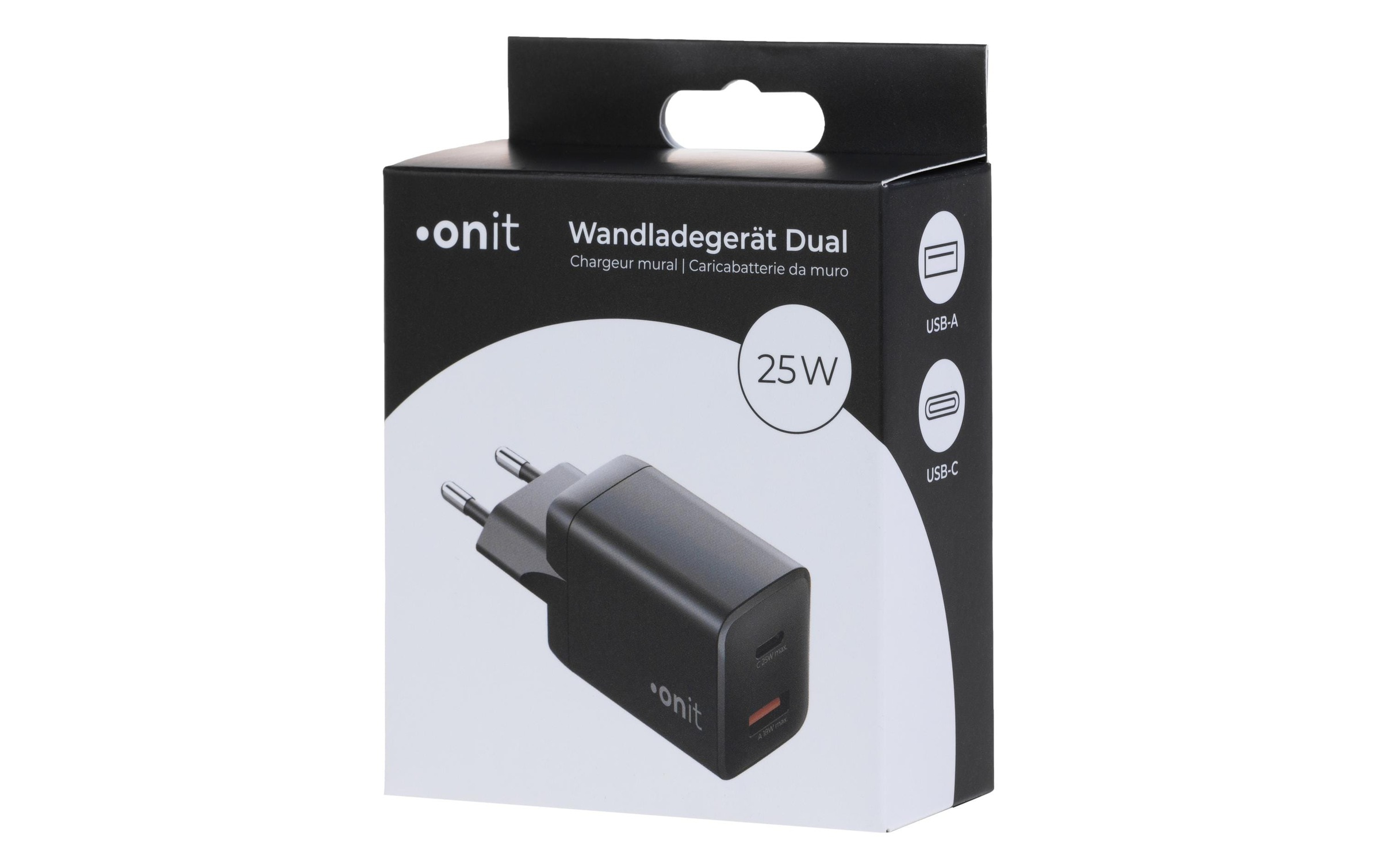 onit USB-Ladegerät »USB-C 25W + USB-A 18W«