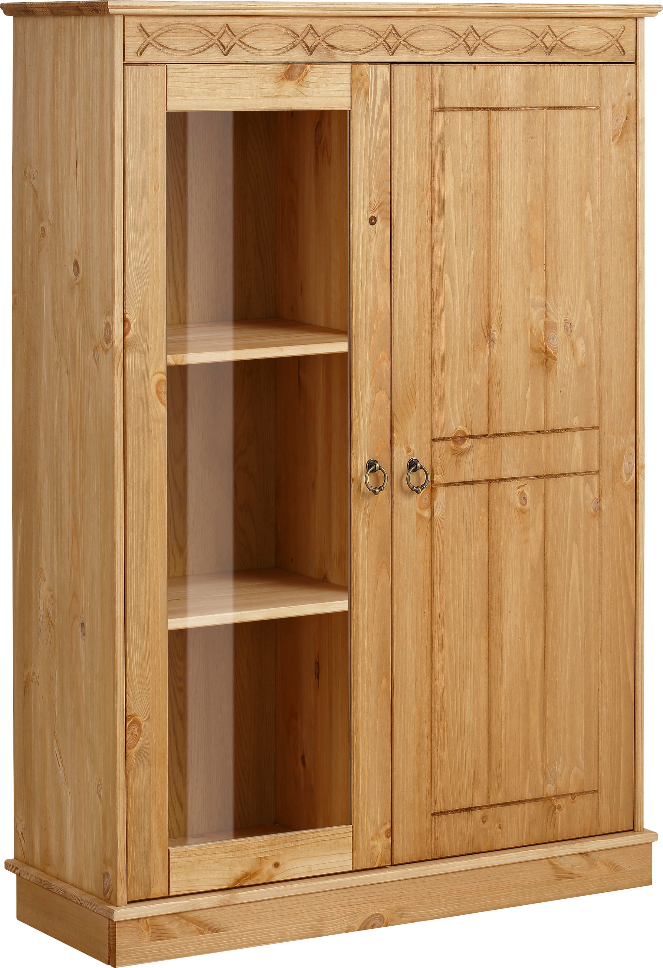 GOODproduct Highboard »Indra« Vitrine, Breite 85 cm, aus massiver Kiefer