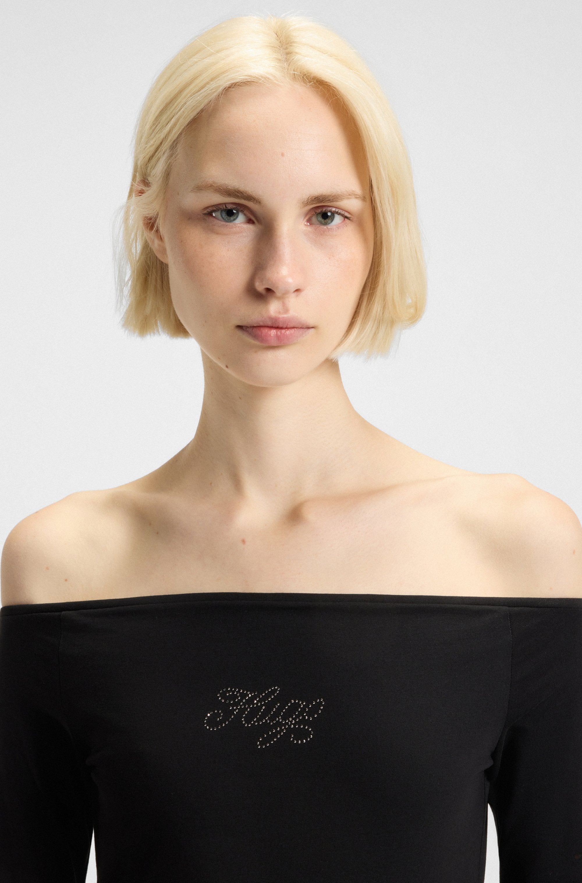 HUGO Blue Minikleid »Noffal« figurbetont, schulterfrei