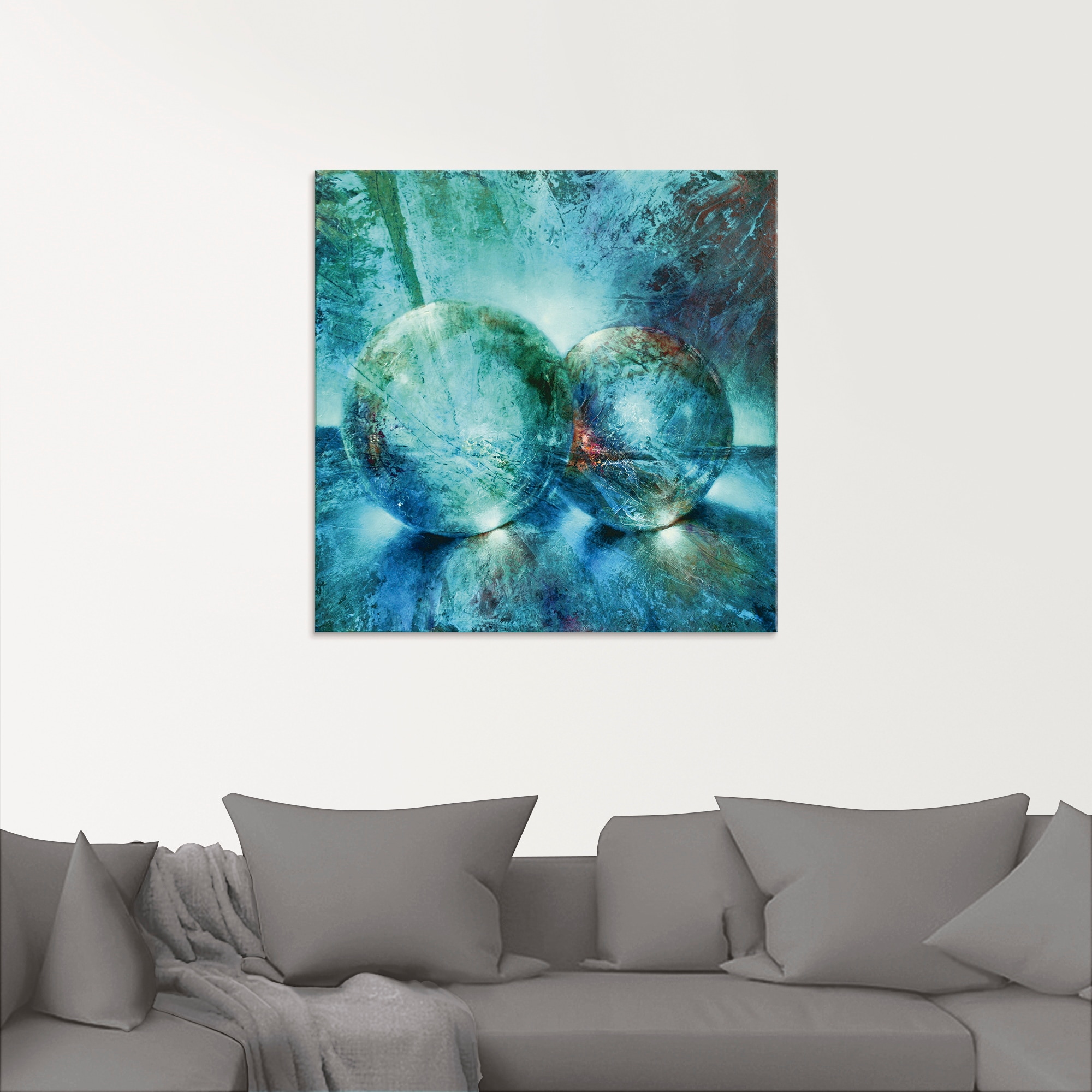 Artland Tableau en verre »Zwei blaue Murmeln_« 1 cuis tlg. in verschiedenen Grössen