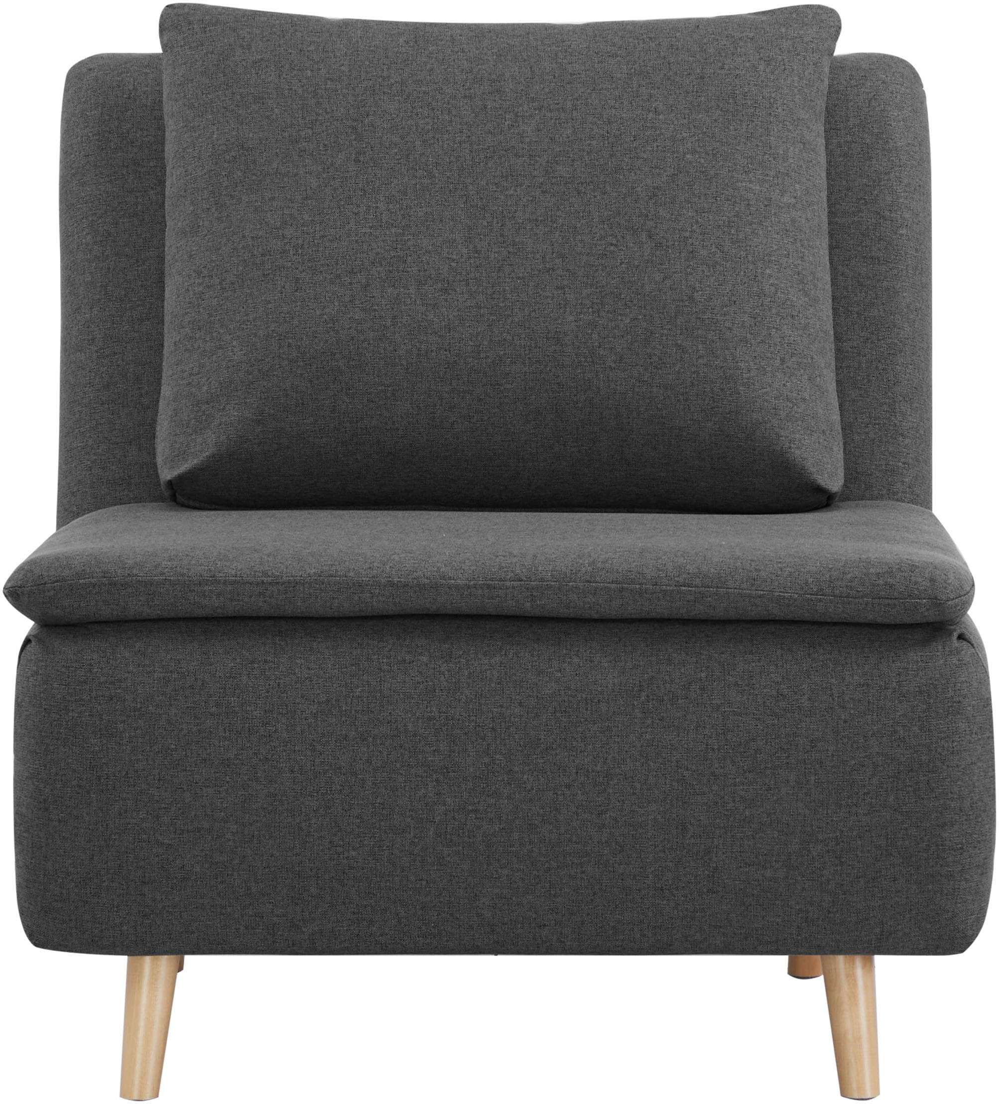 GOODproduct Sessel »AINSLEY« wandelbar zum Gästebett, Schlafsofa, Webstoff u. Cord-Bezug