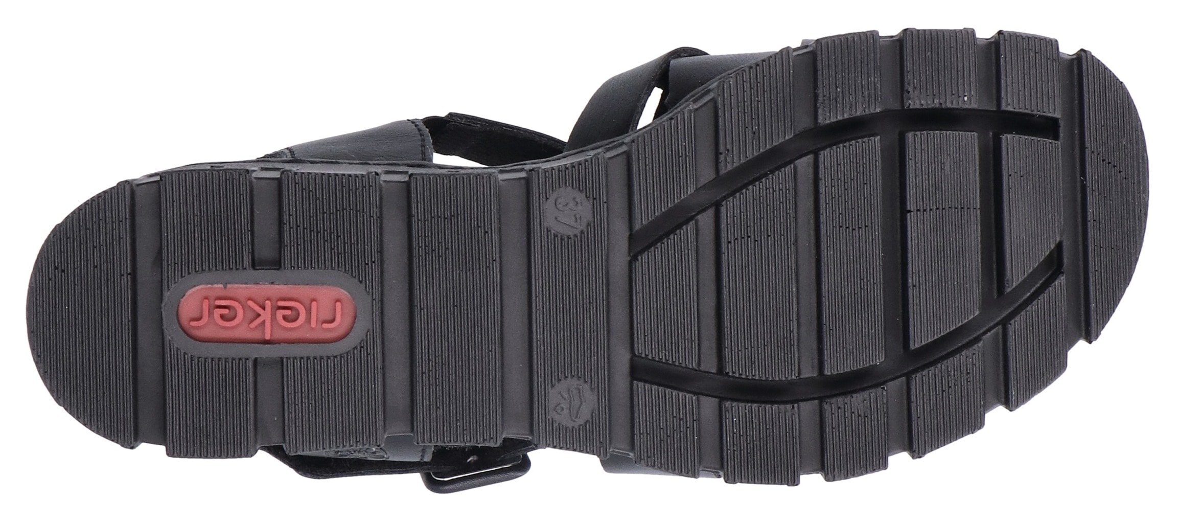 Rieker Sandales à plateforme  chaussure d’été, sandalette compensée avec fermeture velcro