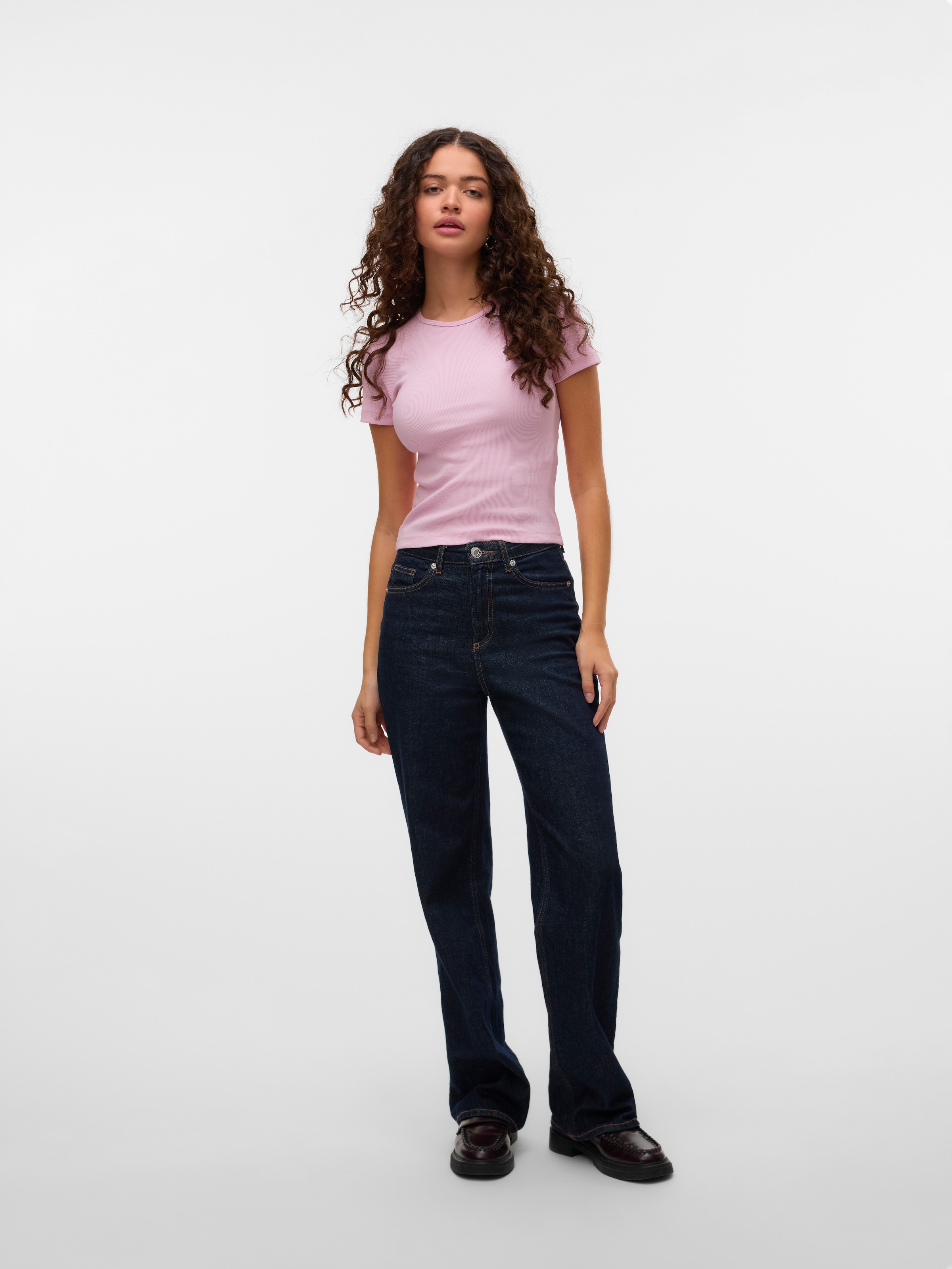 Vero Moda Kurzarmshirt »VMCHLOE SS SHORT TOP JRS NOOS« Baumwollmischung
