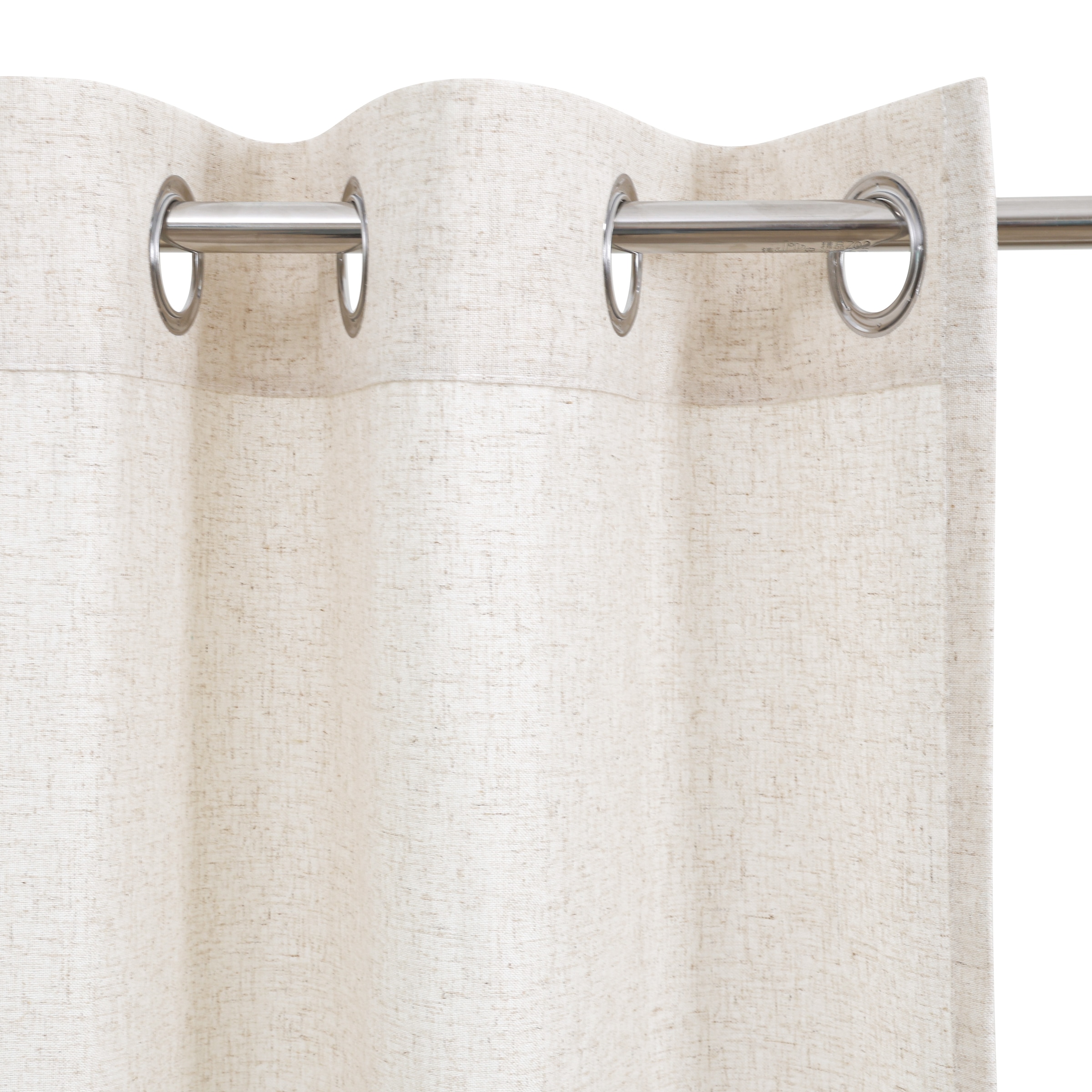 my home Gardine »Rudy« Ösen 2 Stk. tlg. Halbtransparent, Leinenlook, Polyester-Leinen-Mischung, 2er Set,