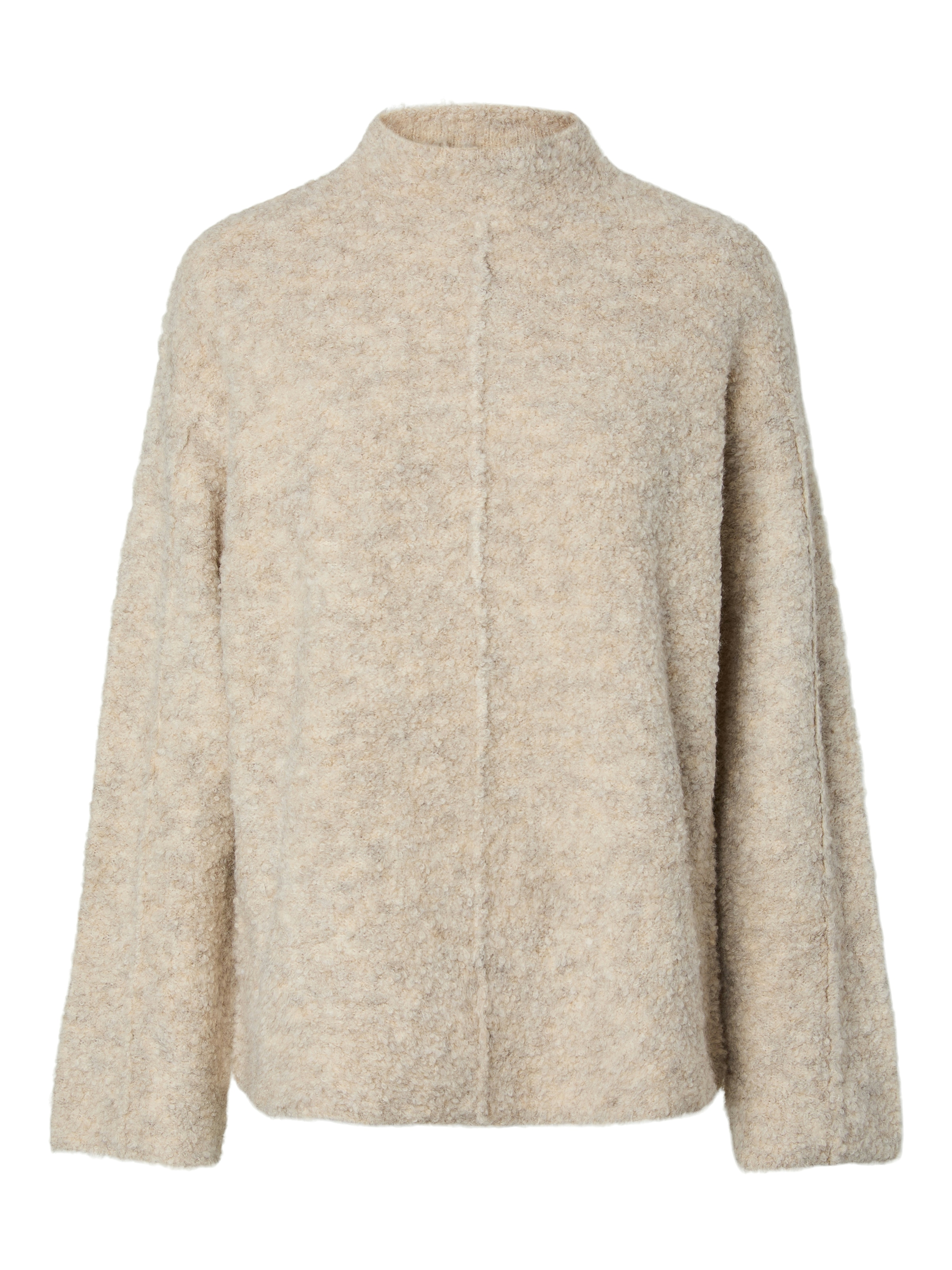 Y.A.S Pull à col montant »YASPLIRA LS HIGH NECK PULLOVER NOOS« Materialmix mit Wolle